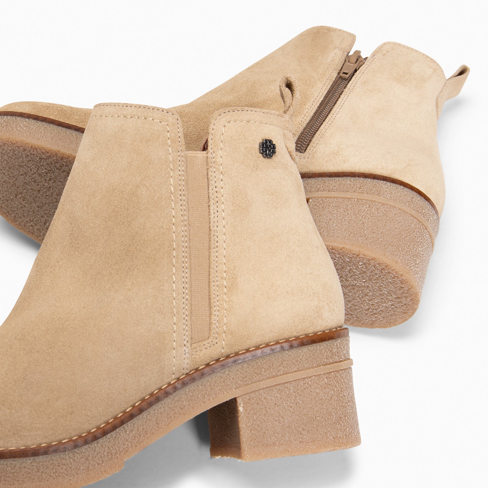 SWING - Botines casual de ante hidrófugo BEIGE