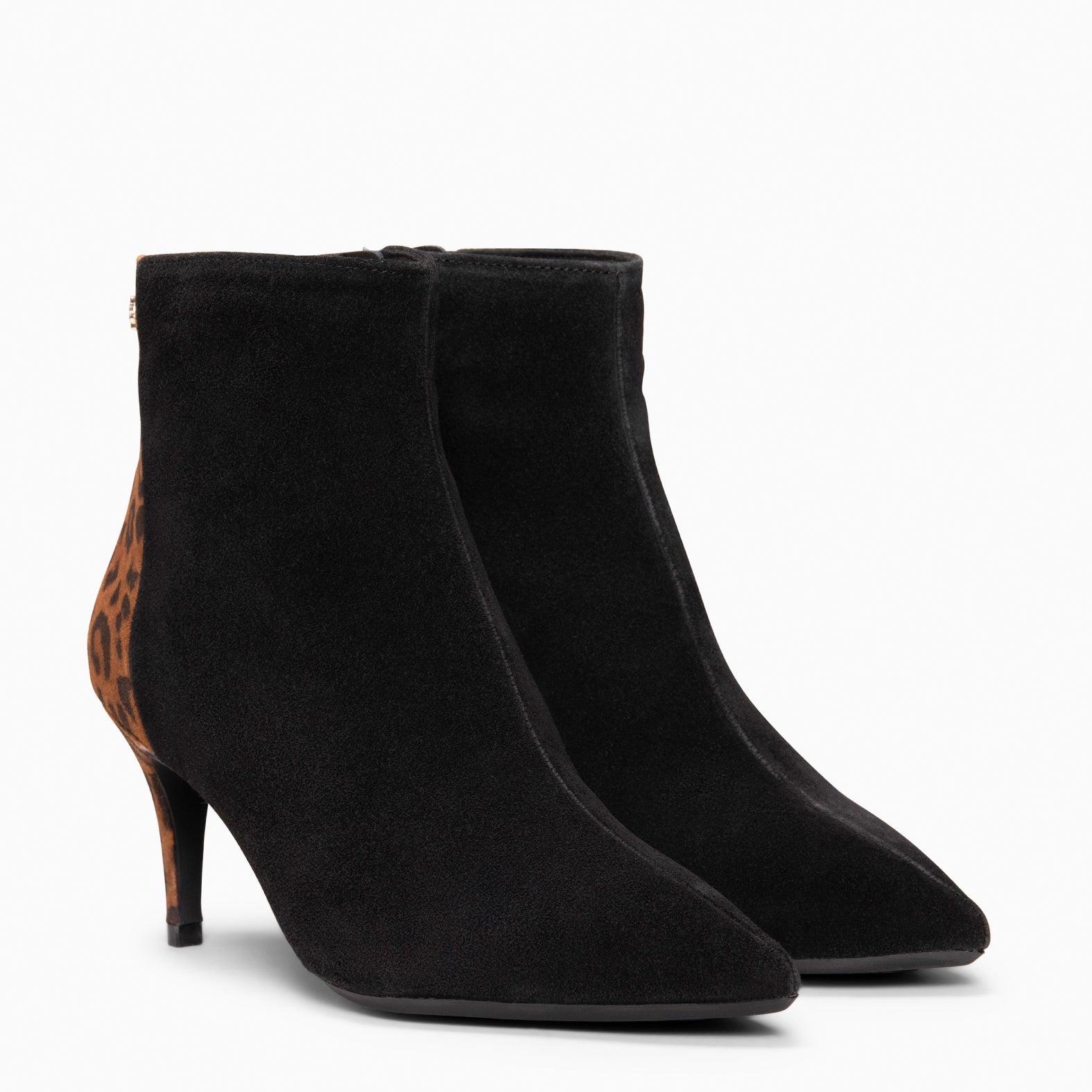 NIGHT - Botines elegantes de tacón fino NEGRO LEOPARDO