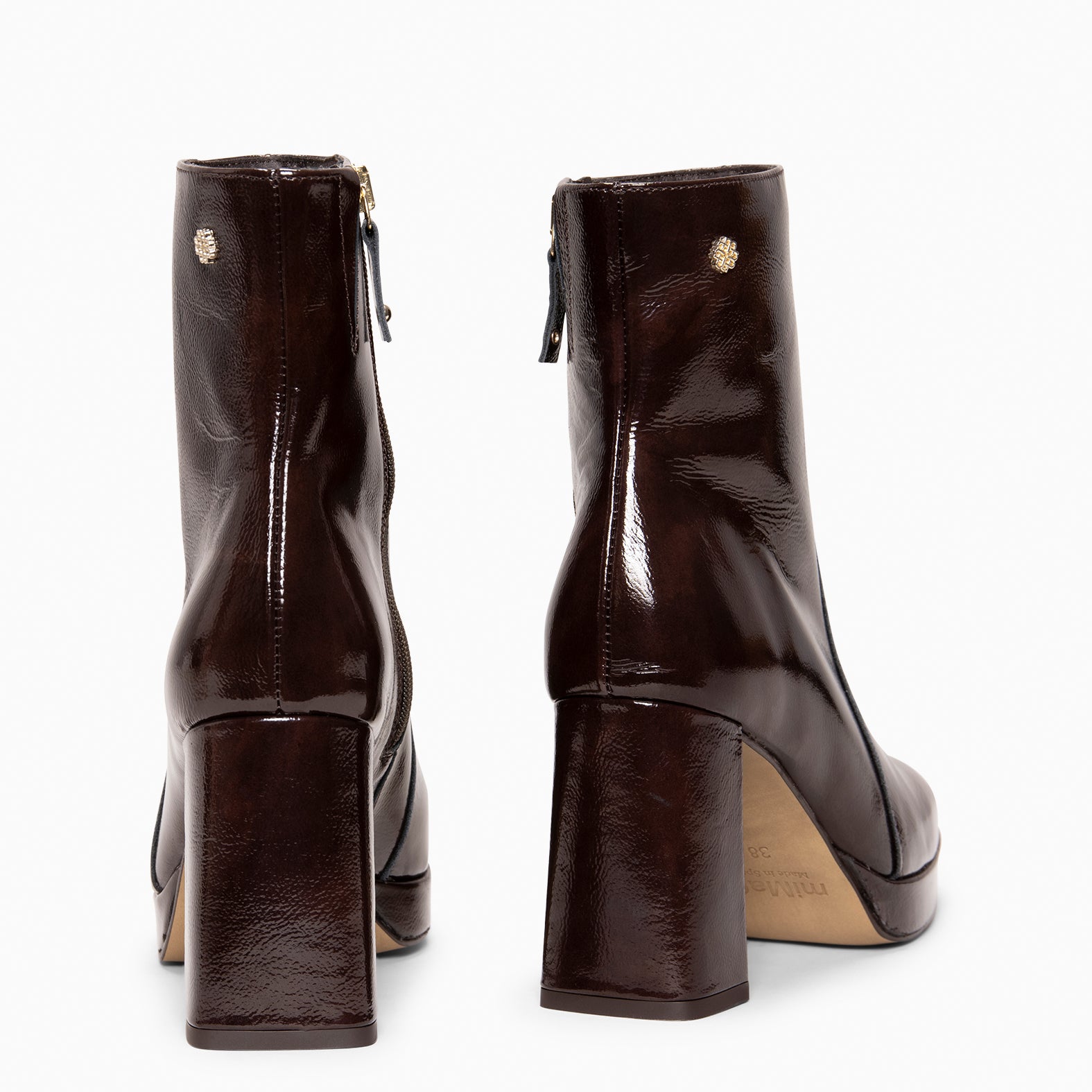 NOX - Botines de tacón alto MARRON