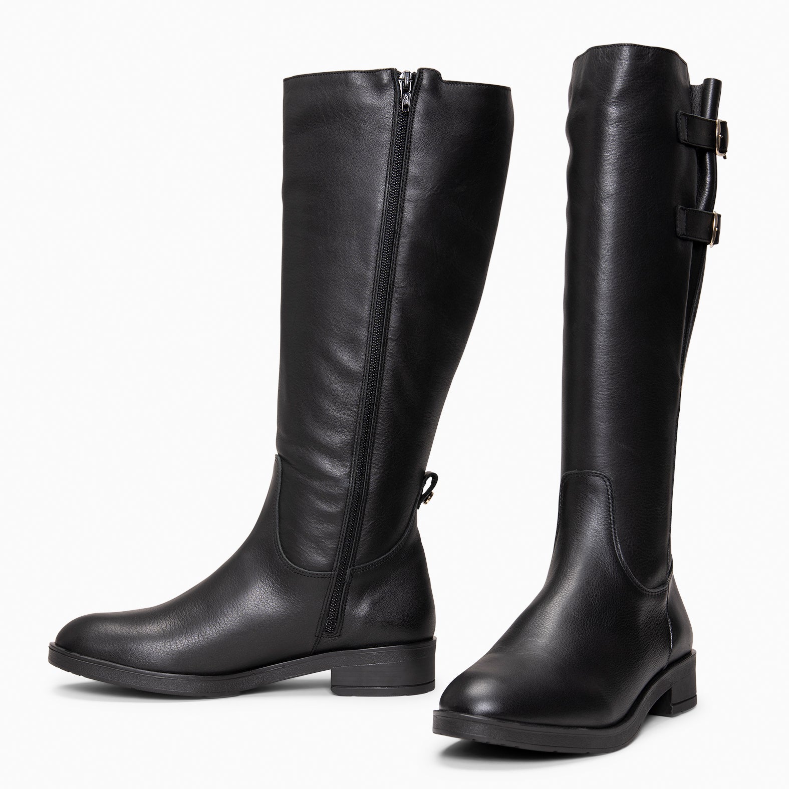 CORK – BLACK napa leather high boot