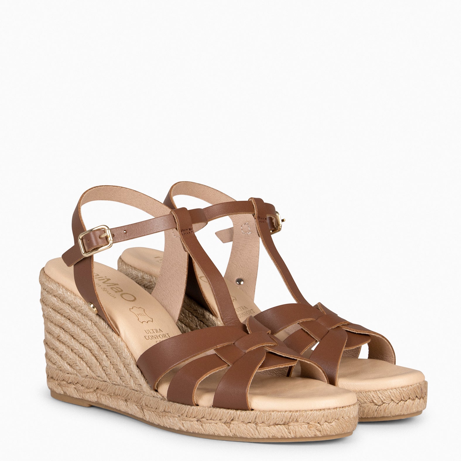 VALERIE – BROWN Espadrilles with Straps