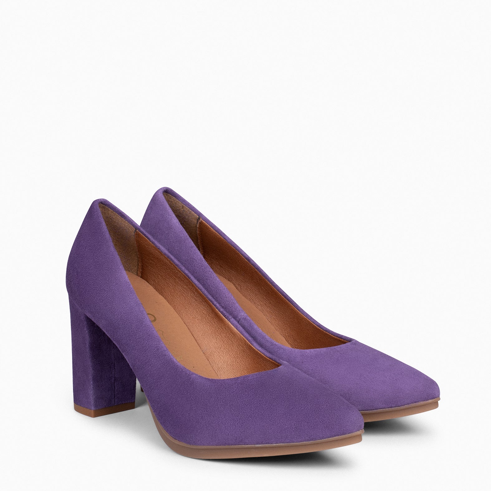 URBAN - Zapatos de tacón alto de ante MORADO
