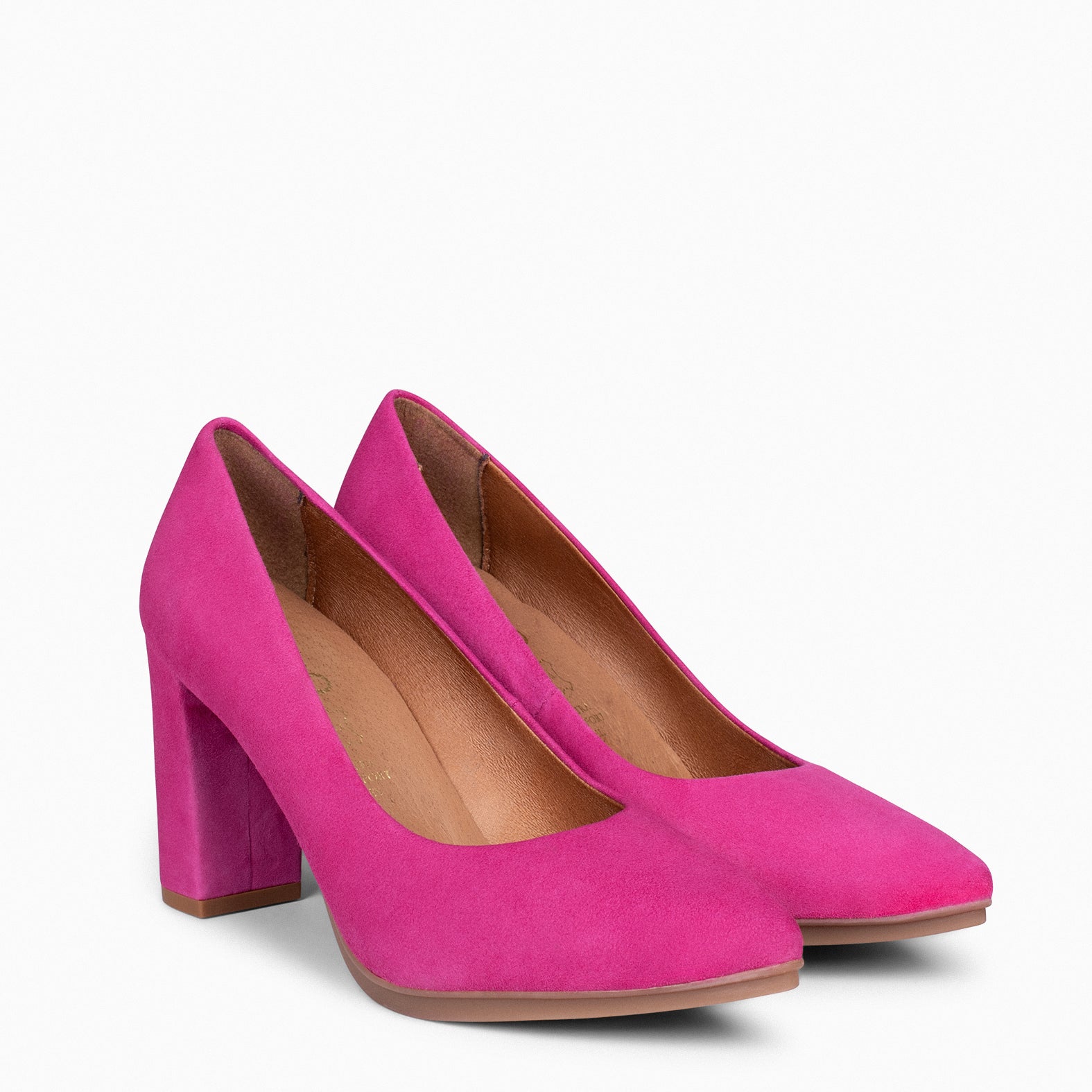 URBAN – Zapatos de tacón alto en ante FUCSIA