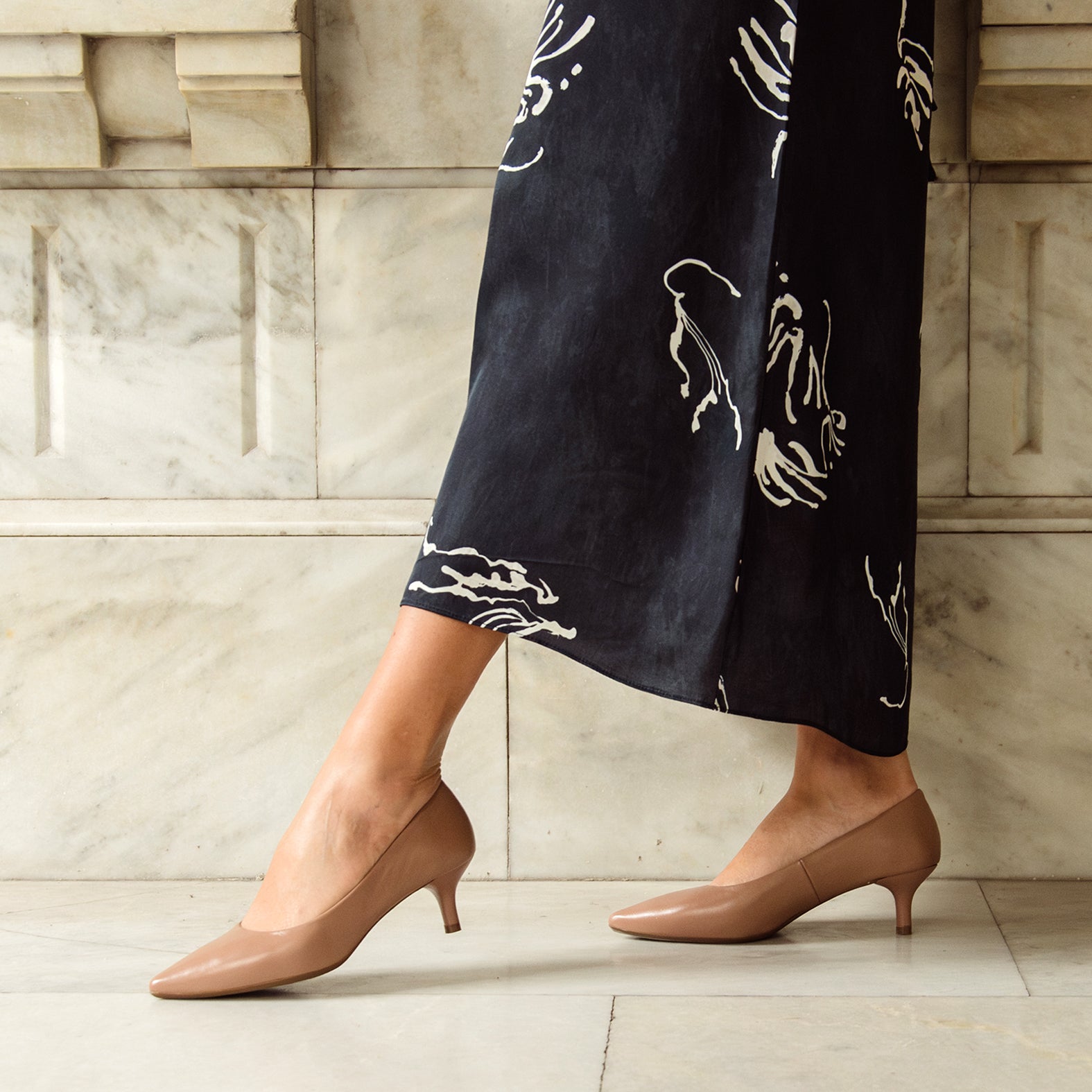 URBAN KITTEN - LIGHT PINK nappa leather kitten heels 