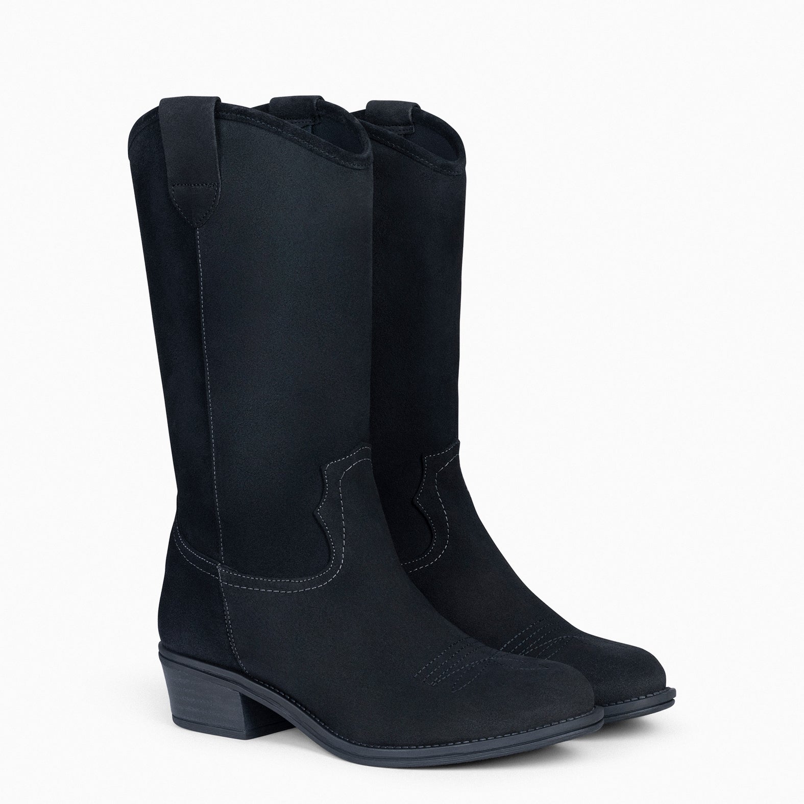 Botas serraje negras online mujer