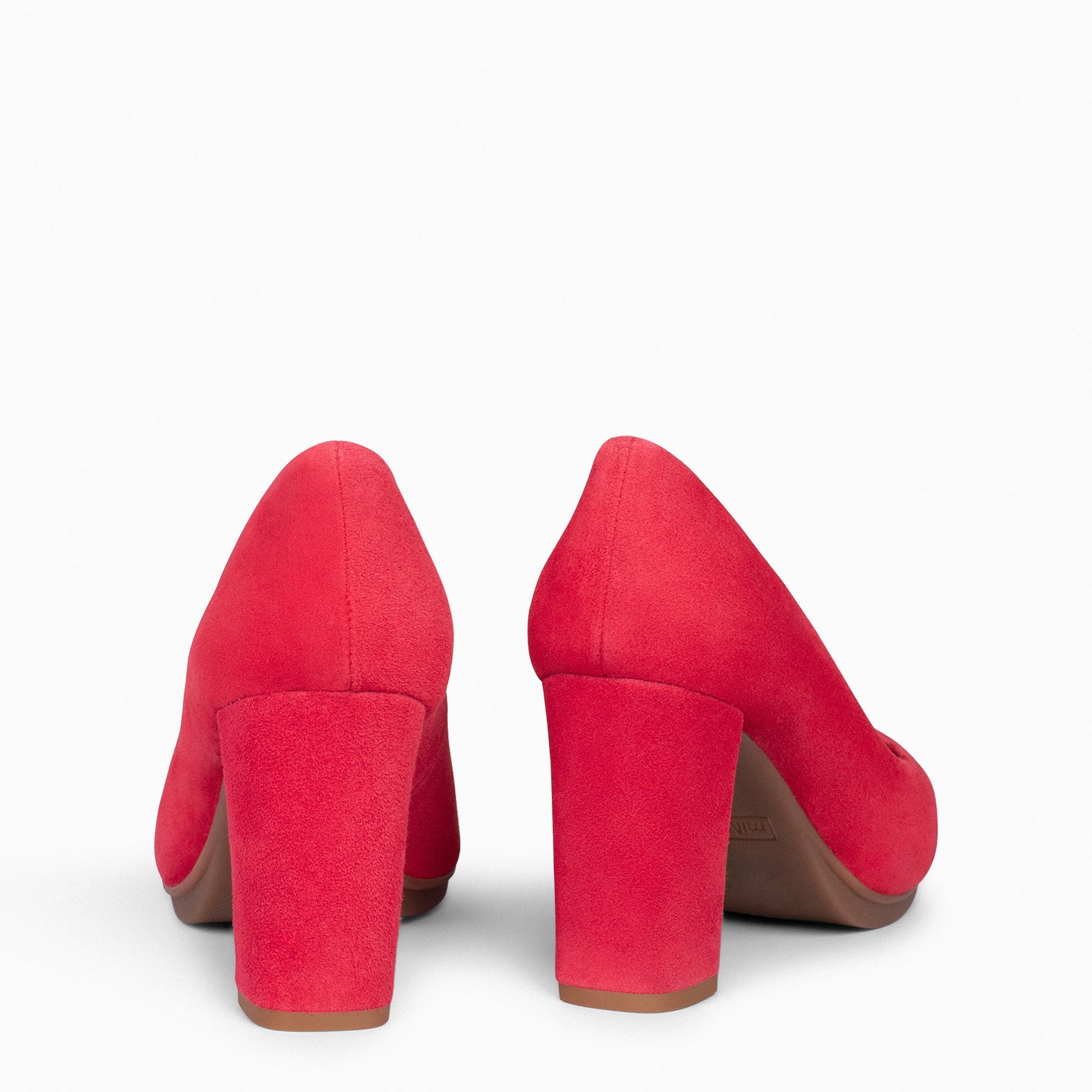 URBAN - RED suede high-heeled shoes
