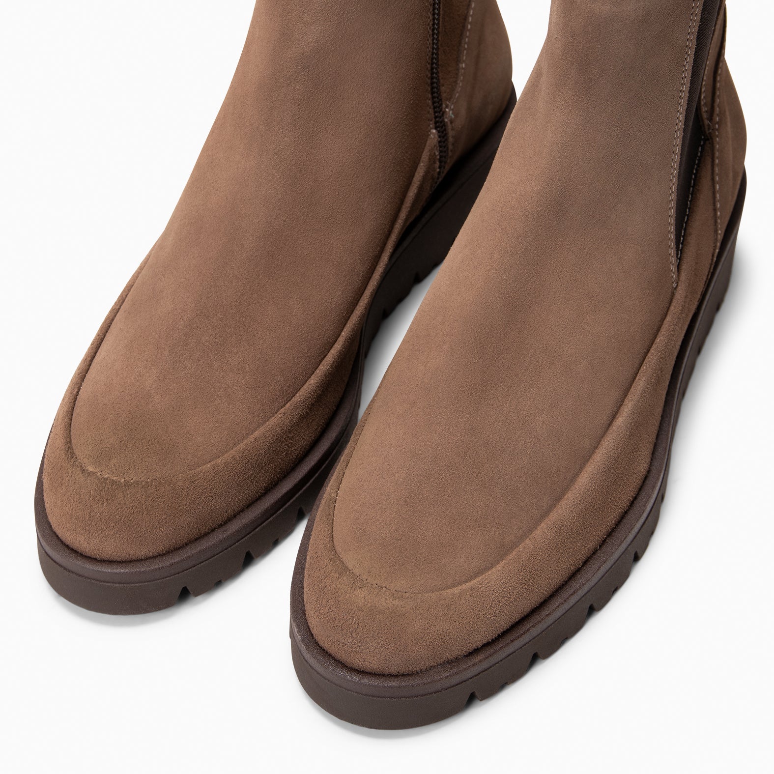 BRISTOL - Botines de ante con cuña TAUPE