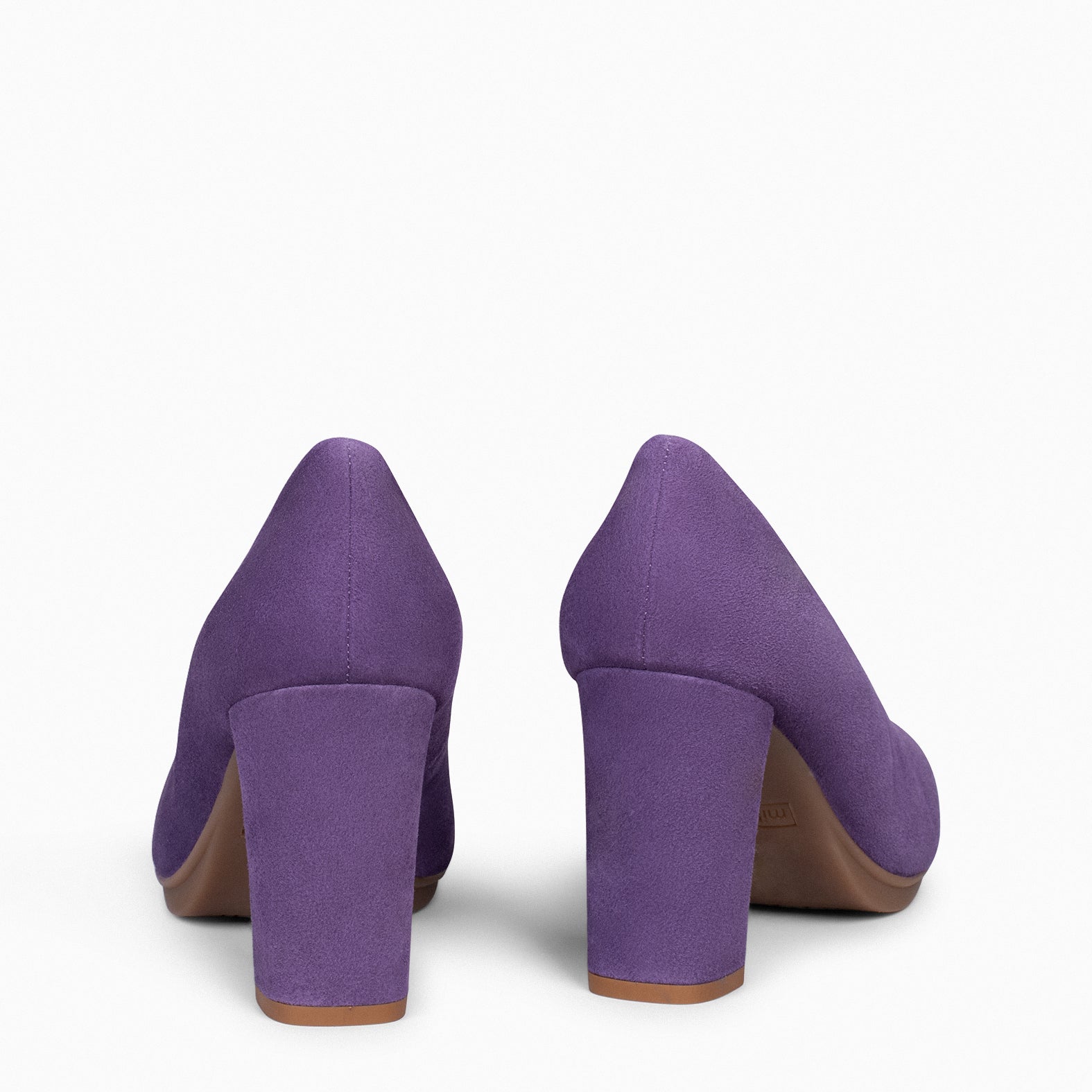 URBAN – Zapatos de tacón alto en ante MORADO