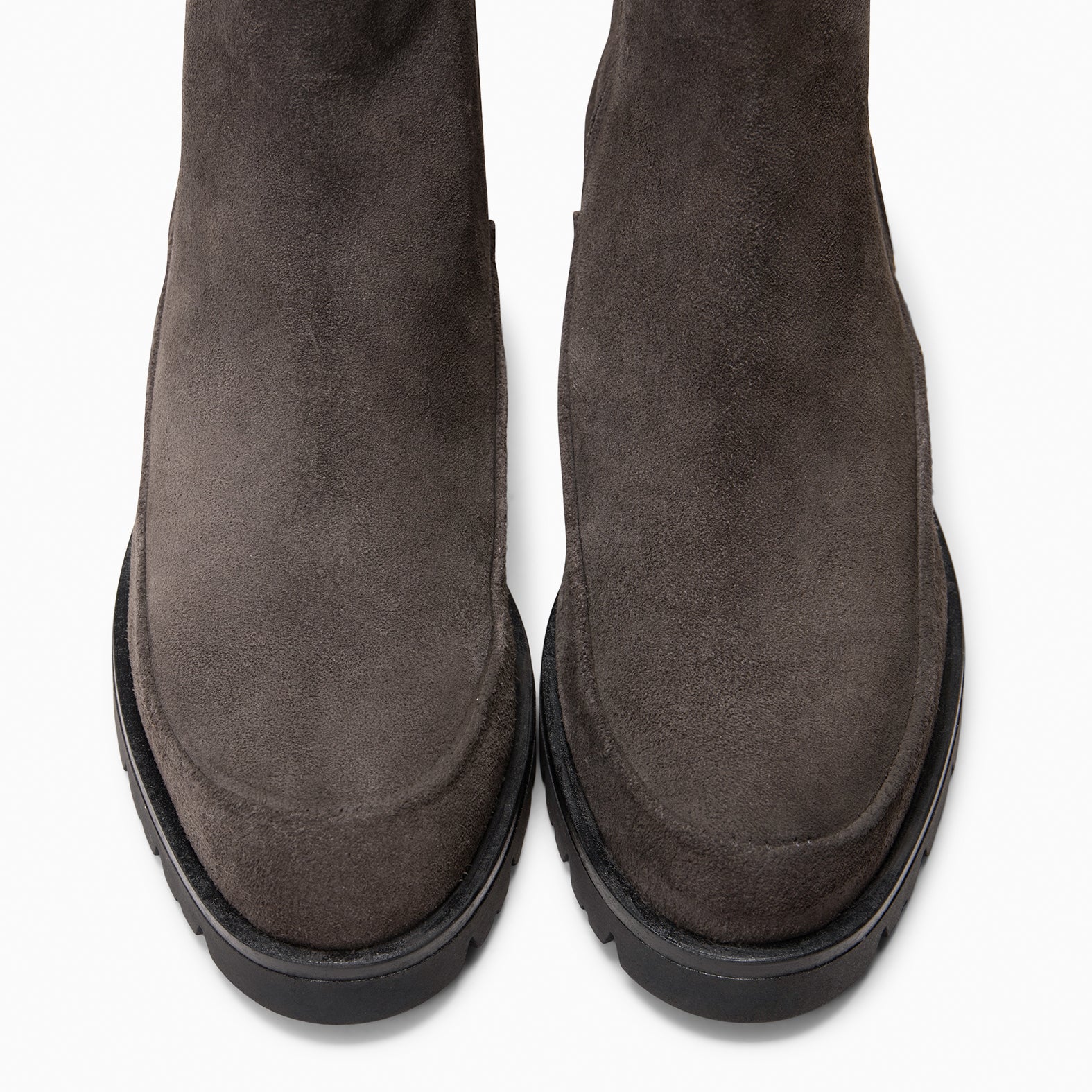 BRISTOL - Botines de ante con cuña GRIS