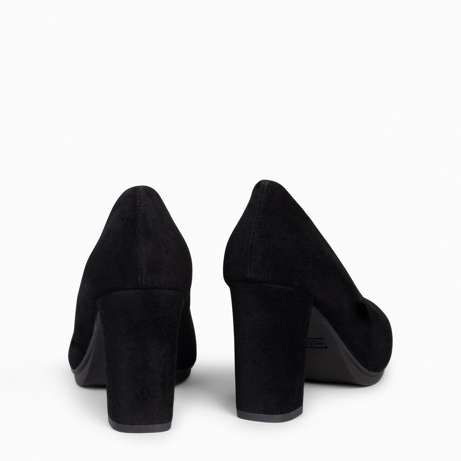 URBAN - BLACK suede high-heeled shoes