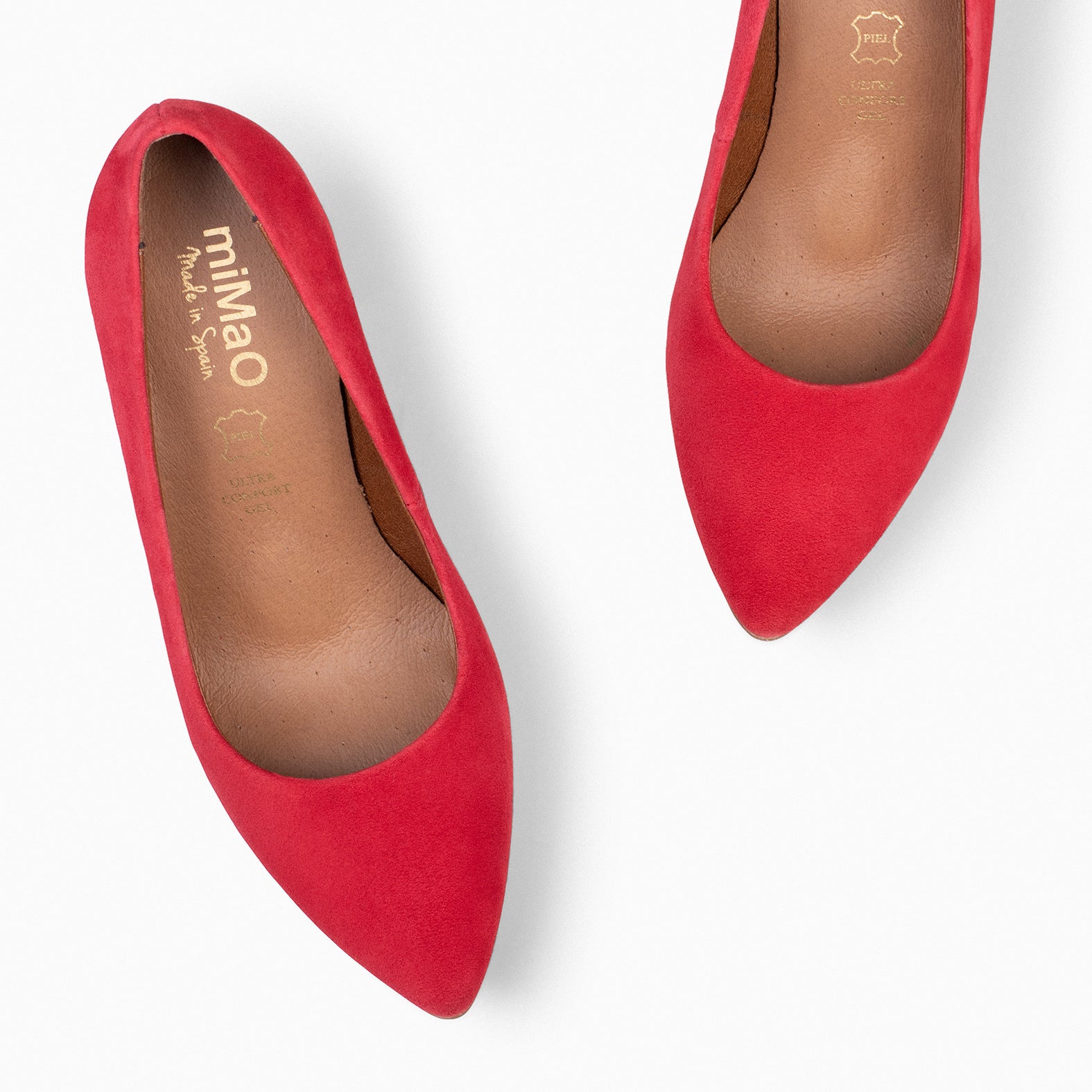 URBAN - RED suede high-heeled shoes