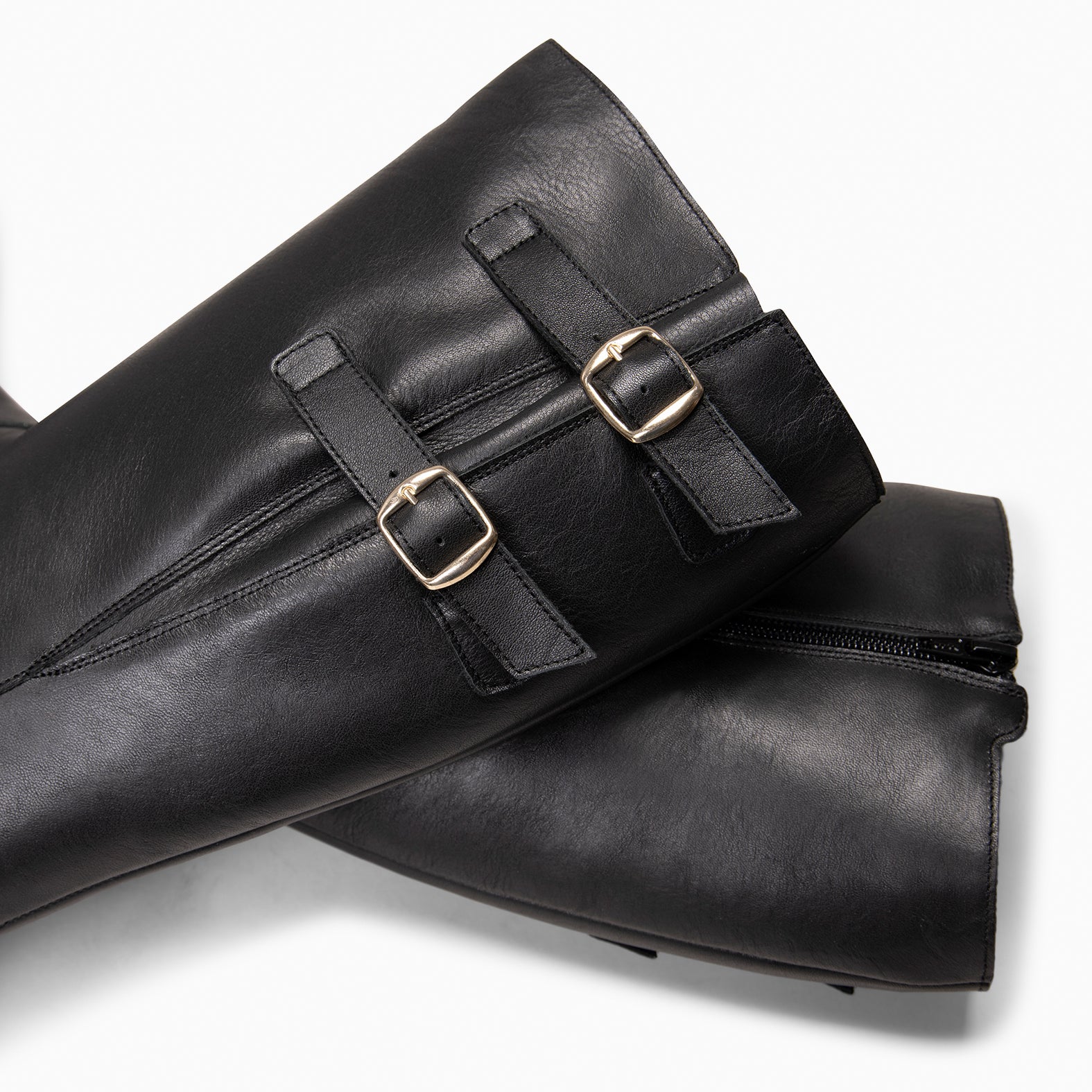 CORK – BLACK napa leather high boot