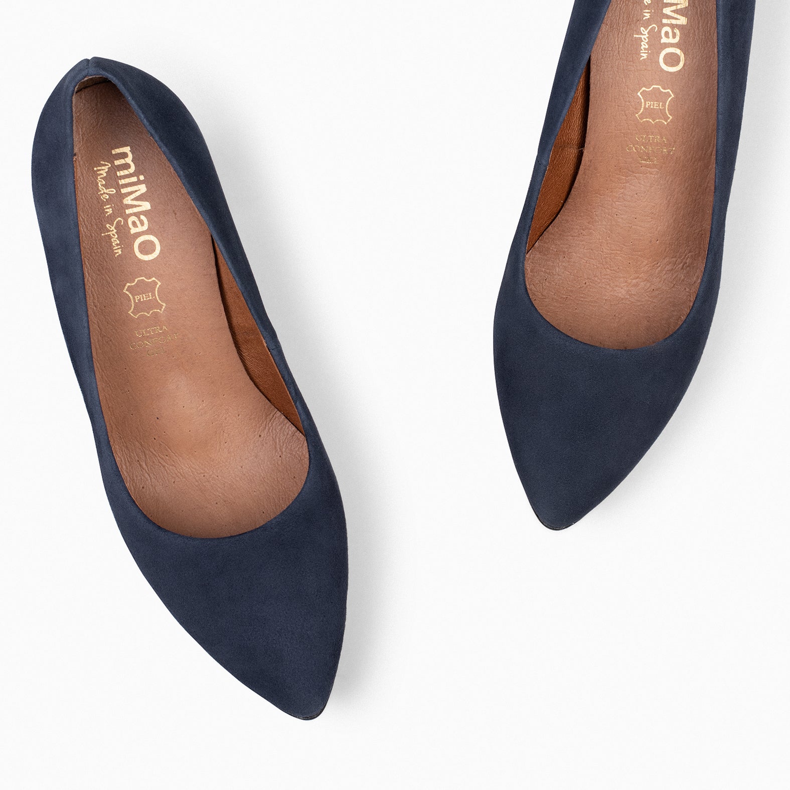 URBAN - NAVY suede high-heeled shoes