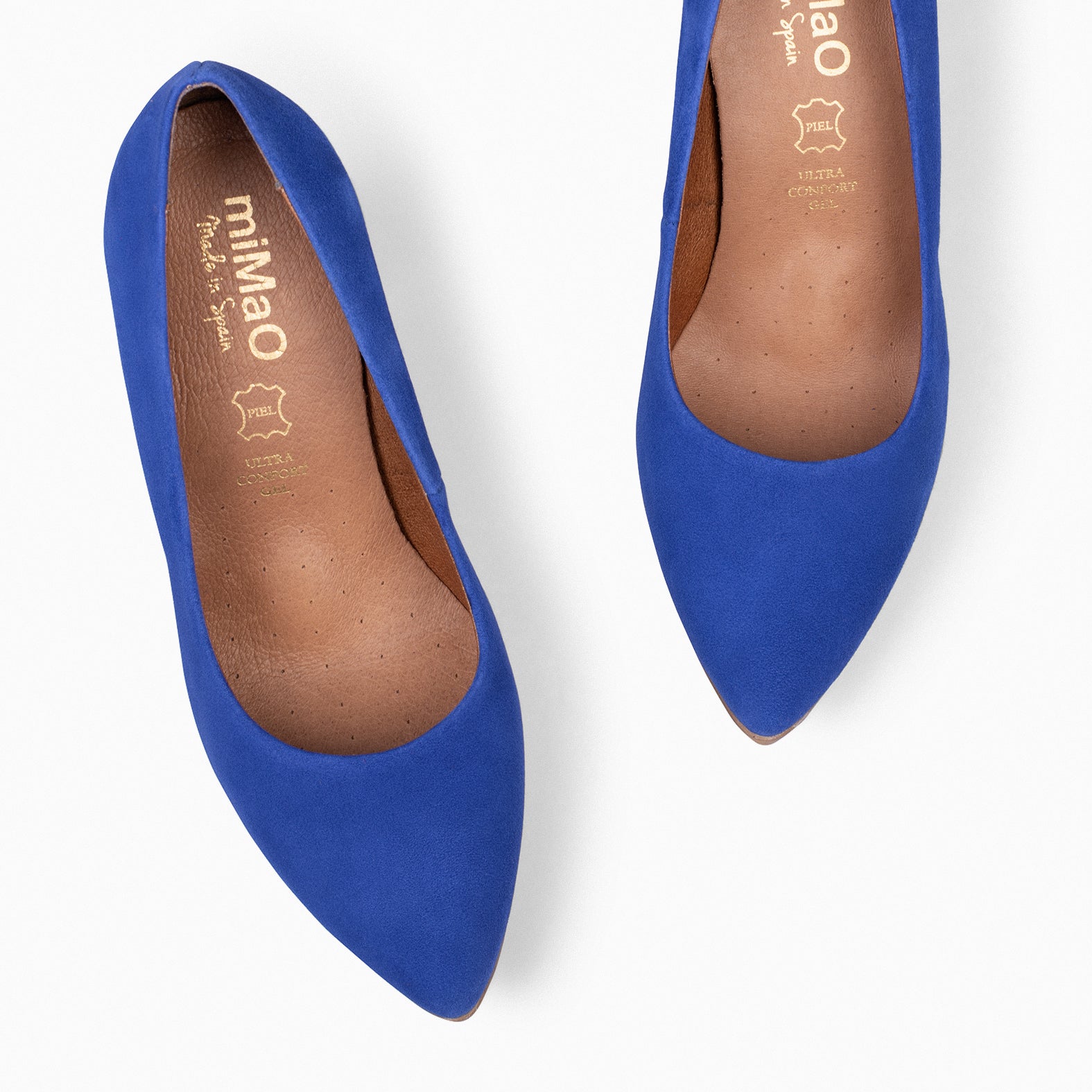 URBAN – Escarpins à talon haut en daim BLEU ÉLECTRIQUE