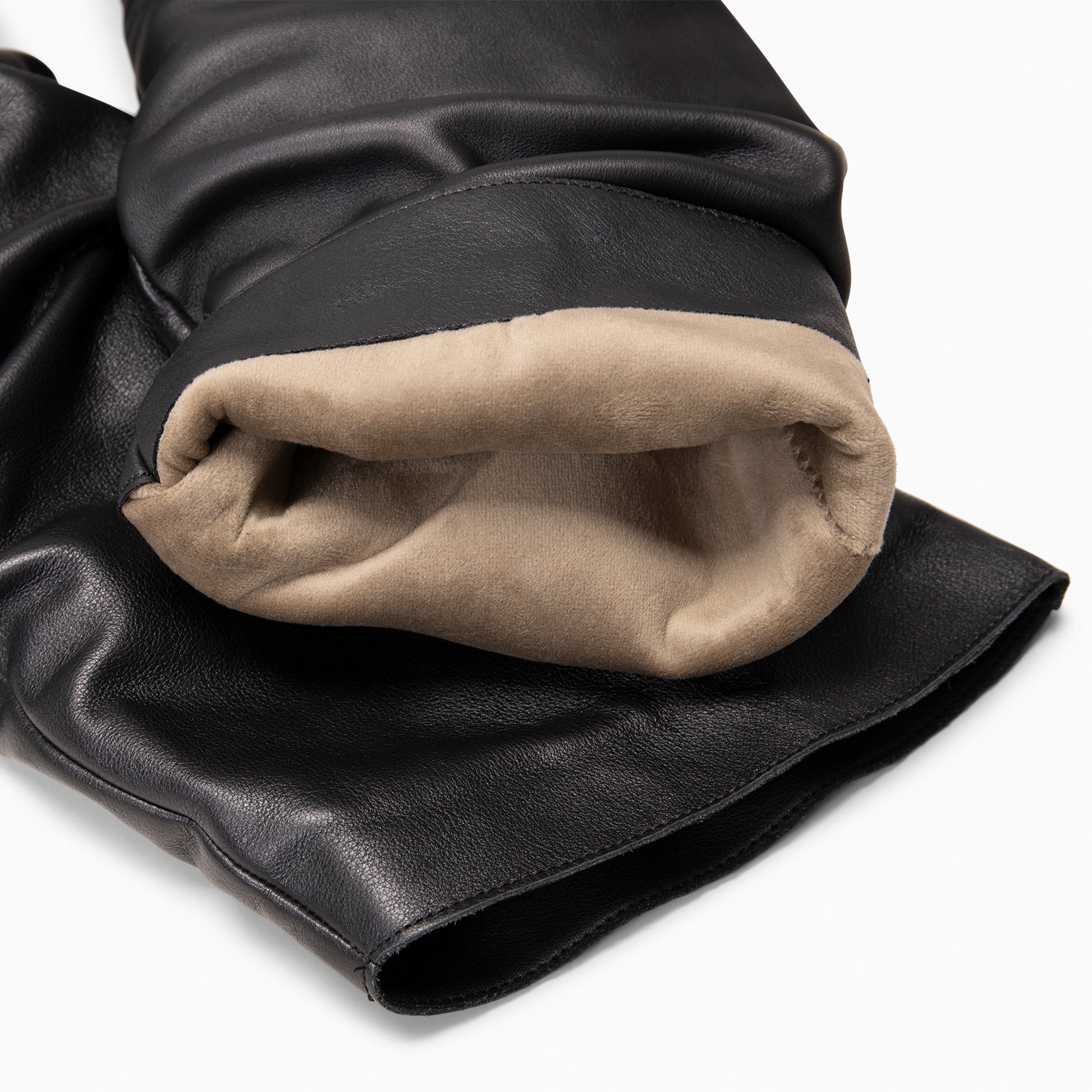 FIONA - Botas arrugadas de piel NEGRO