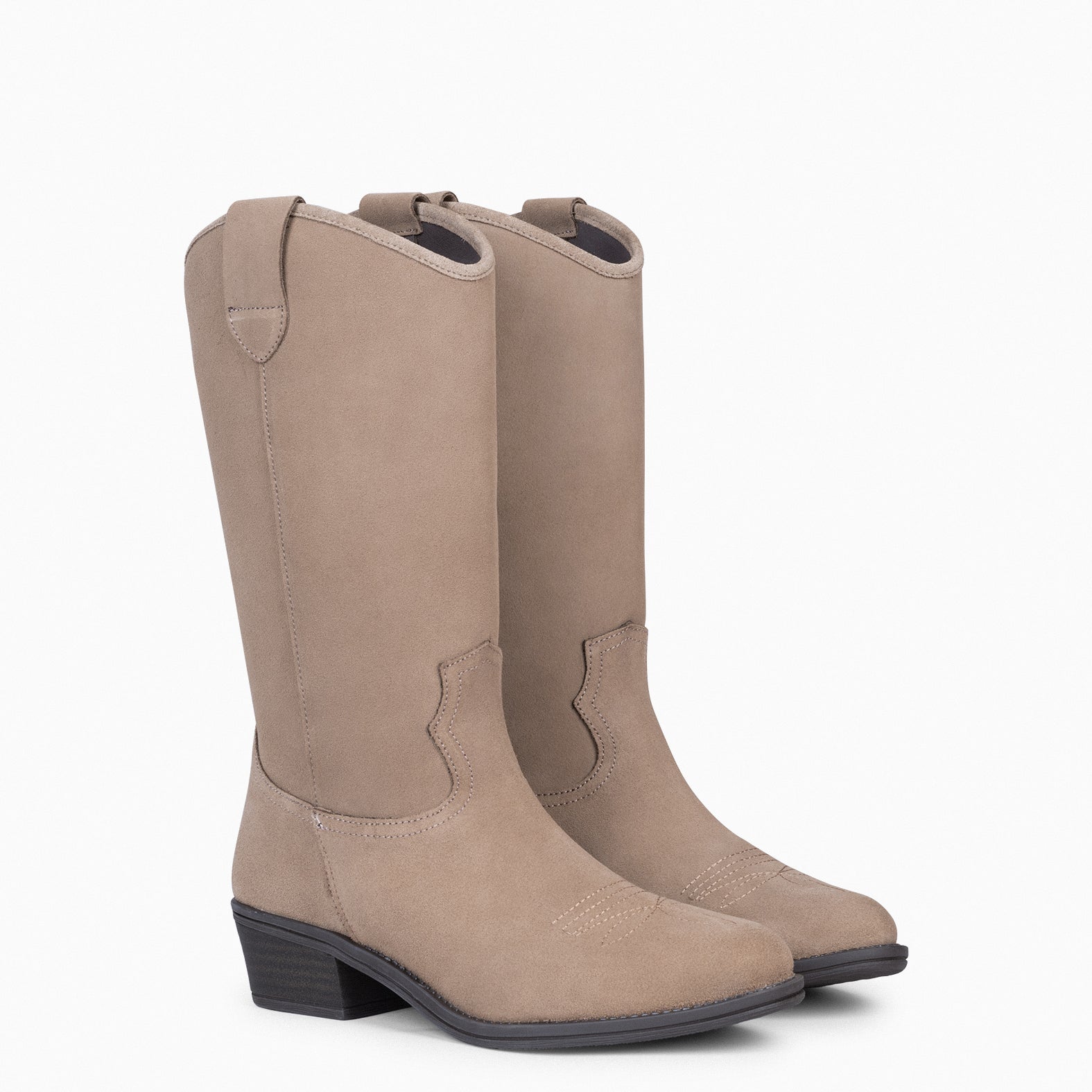 ONTARIO Bottes Cowboy pour femme TAUPE