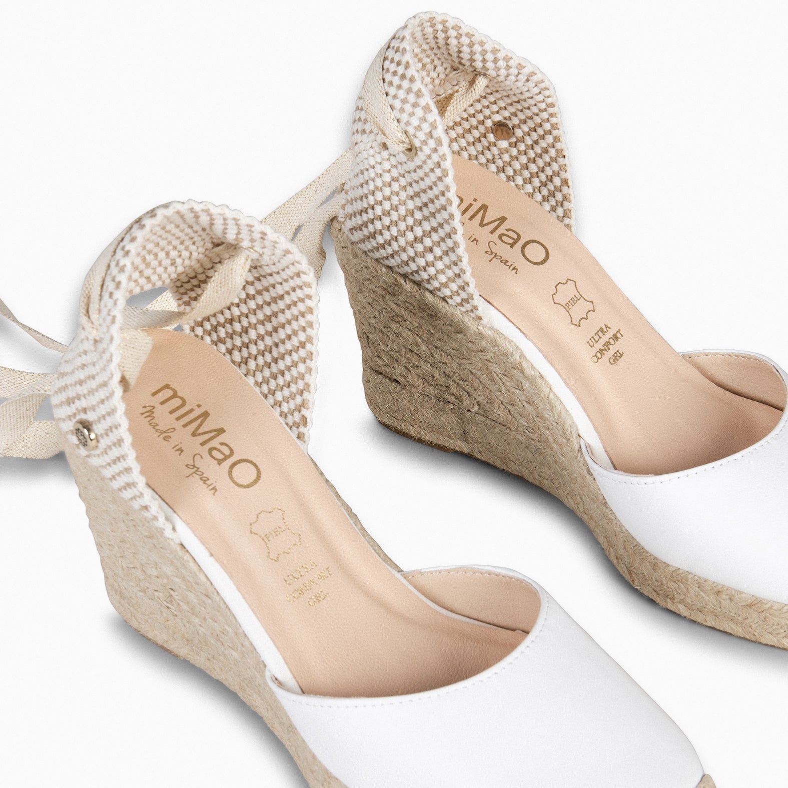 MOMBASA - WHITE ESPADRILLES WITH RIBBONS