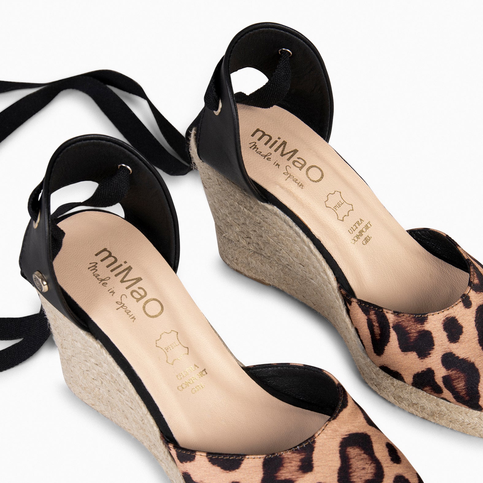 MOMBASA – LEOPARD  Espadrilles with ribbons 