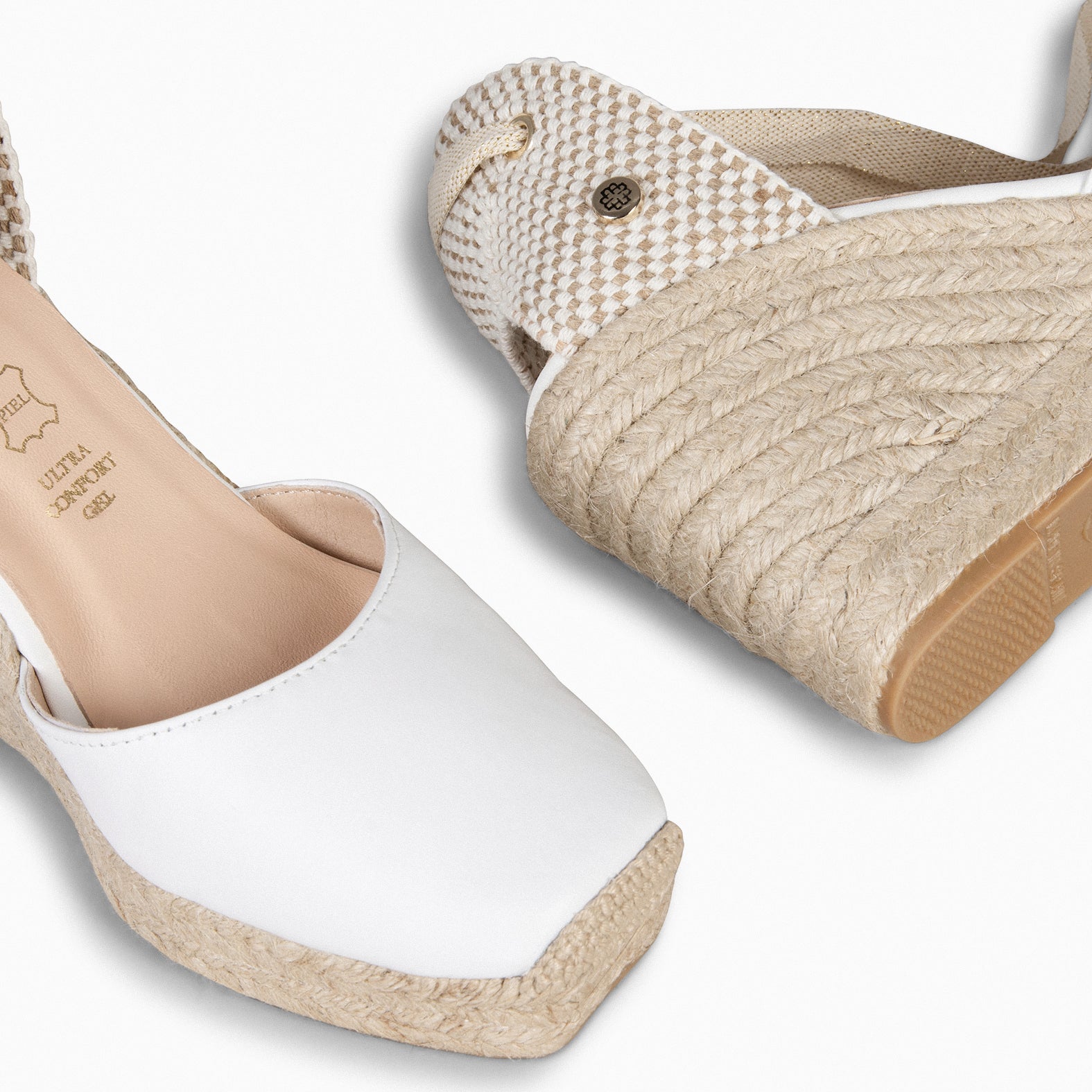 MOMBASA - WHITE ESPADRILLES WITH RIBBONS