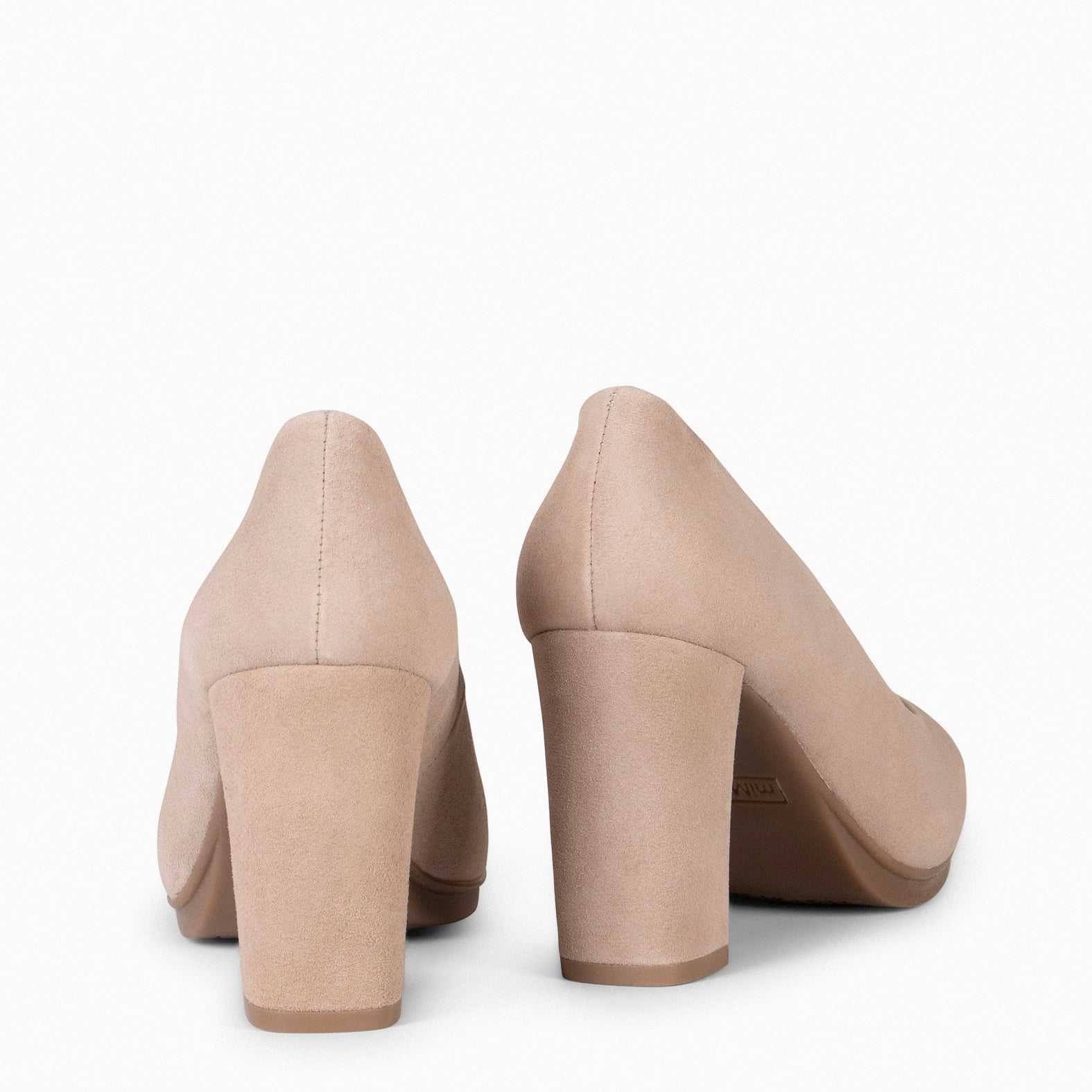 Nude suede court shoes online