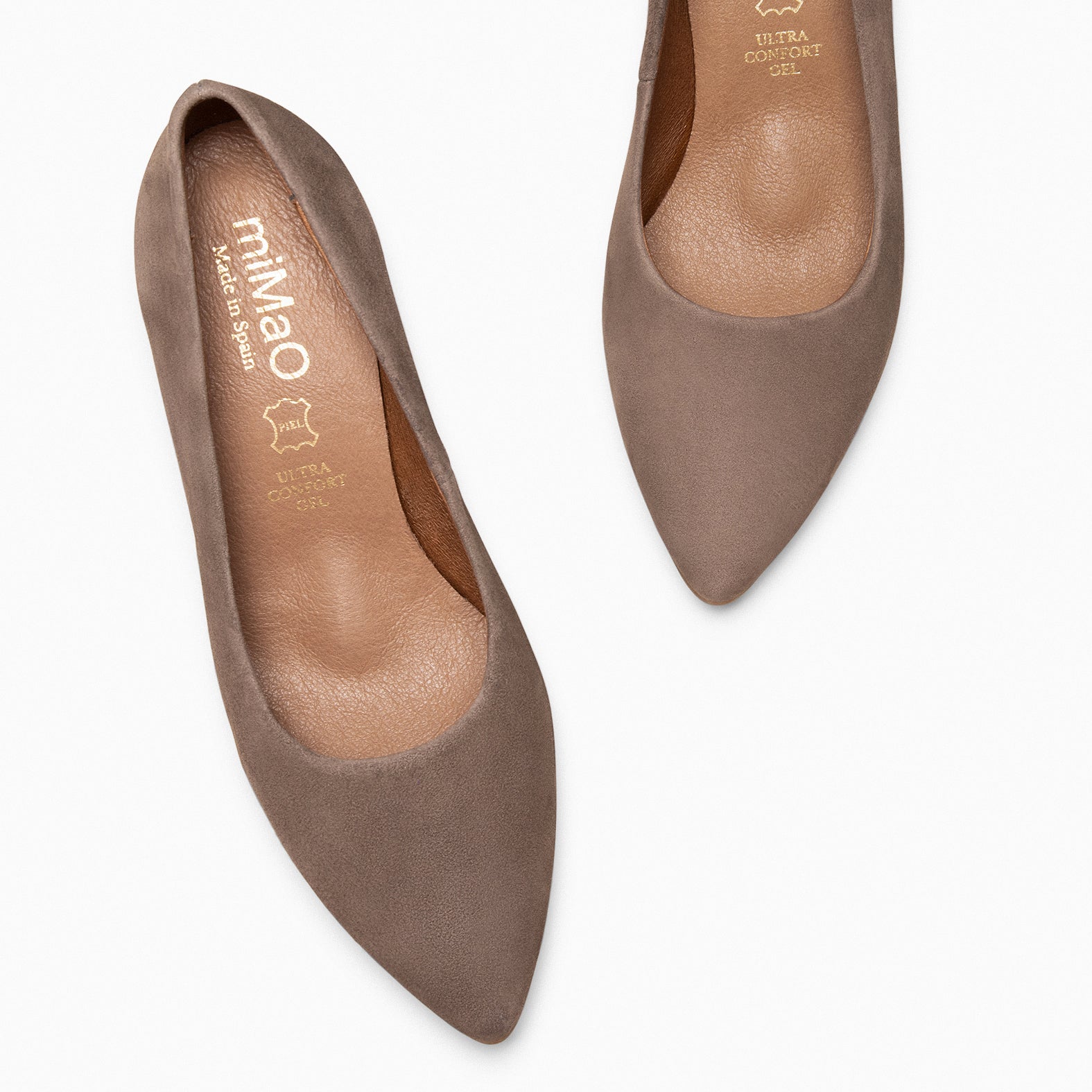 URBAN S - TAUPE mid-heeled suede shoes