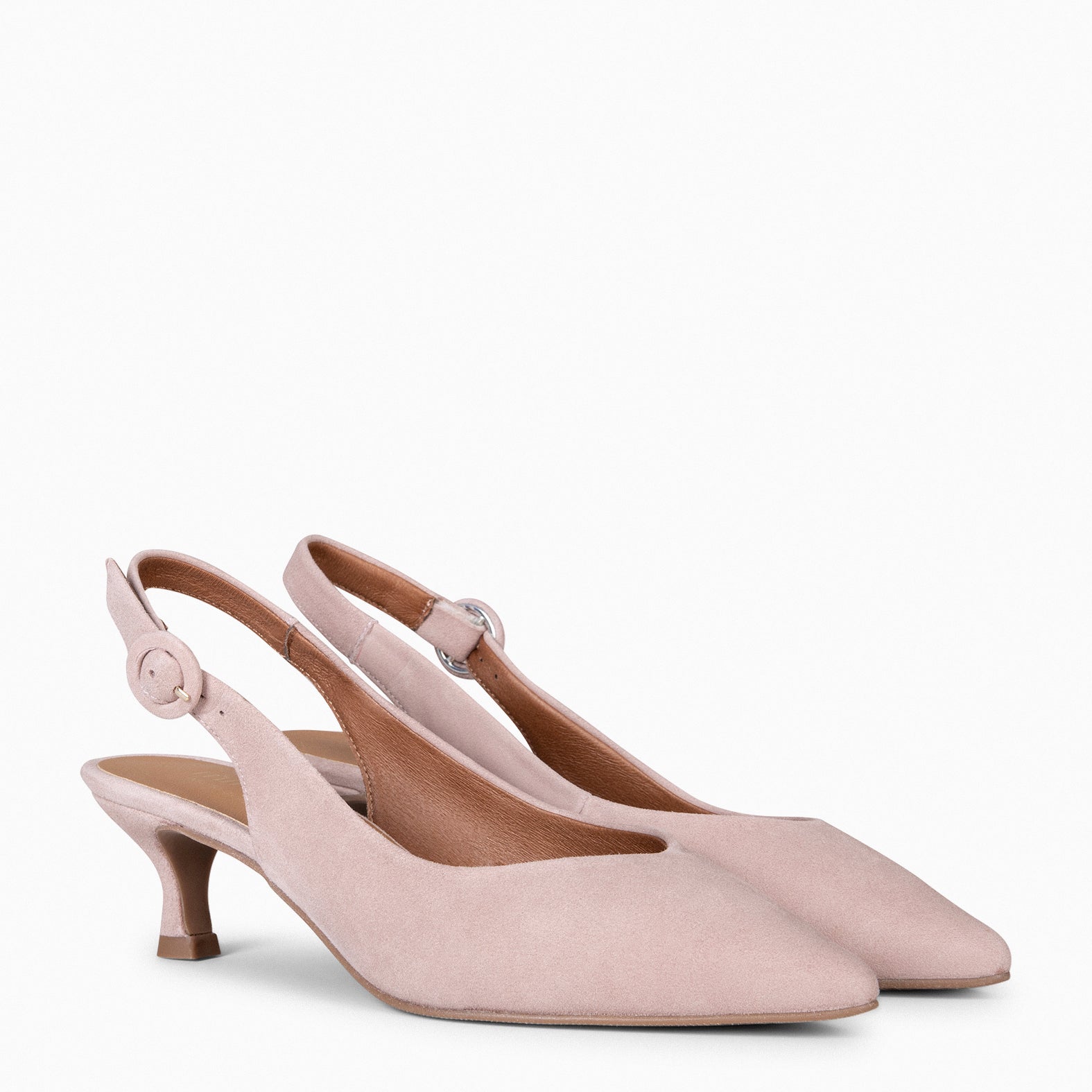 CARMEN – Slingbacks à petit talon kitten NUDE