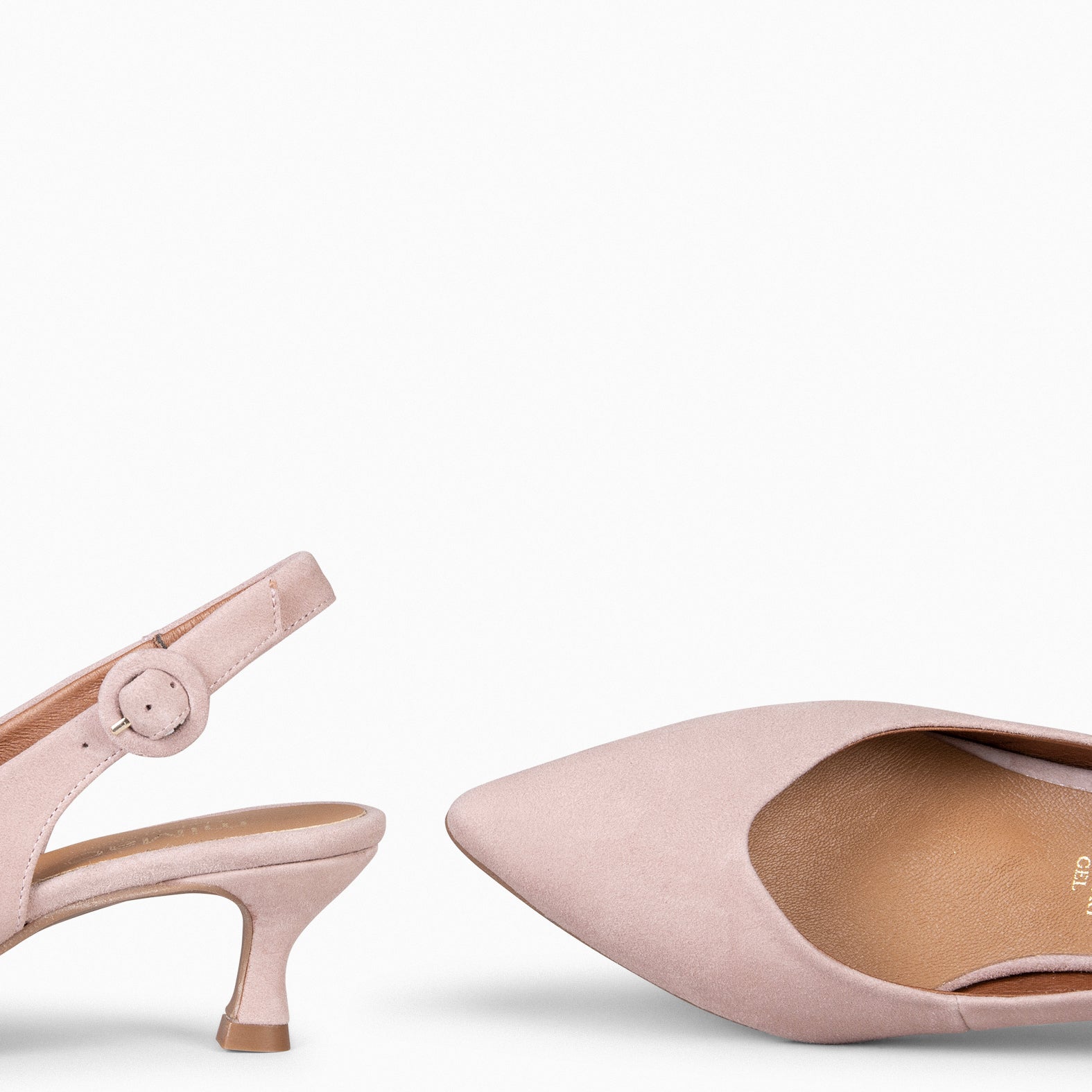 CARMEN – Slingbacks à petit talon kitten NUDE