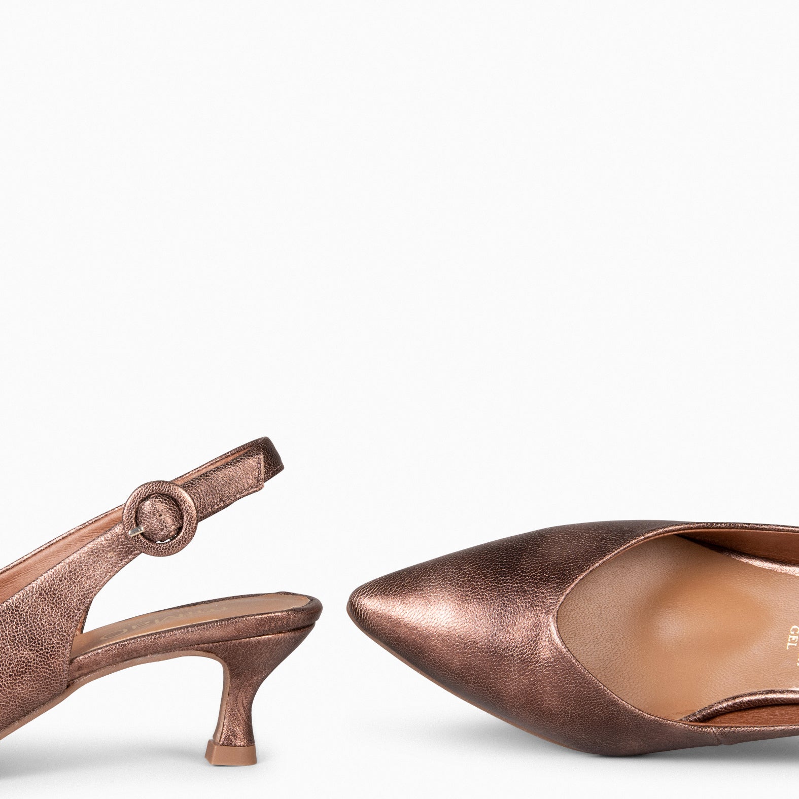 CARMEN – BRONZE low heel slingback