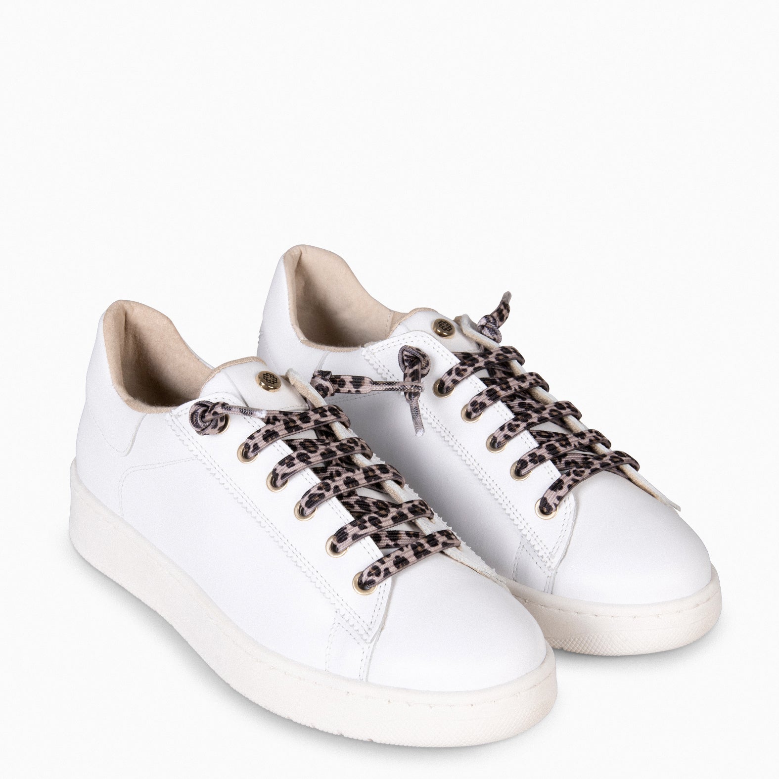 Nantes - WHITE and ANIMAL PRINT sneakers