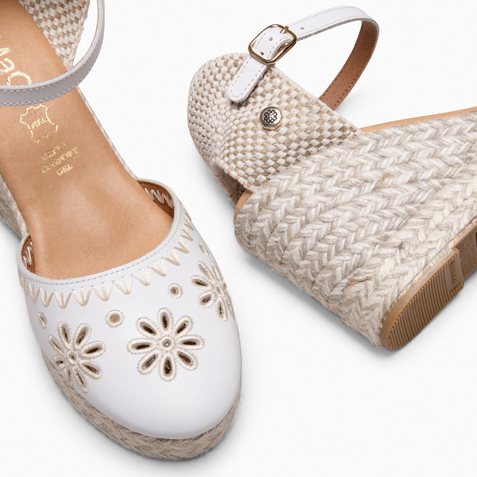 CASARES - WHITE NAPPA ESPADRILLE
