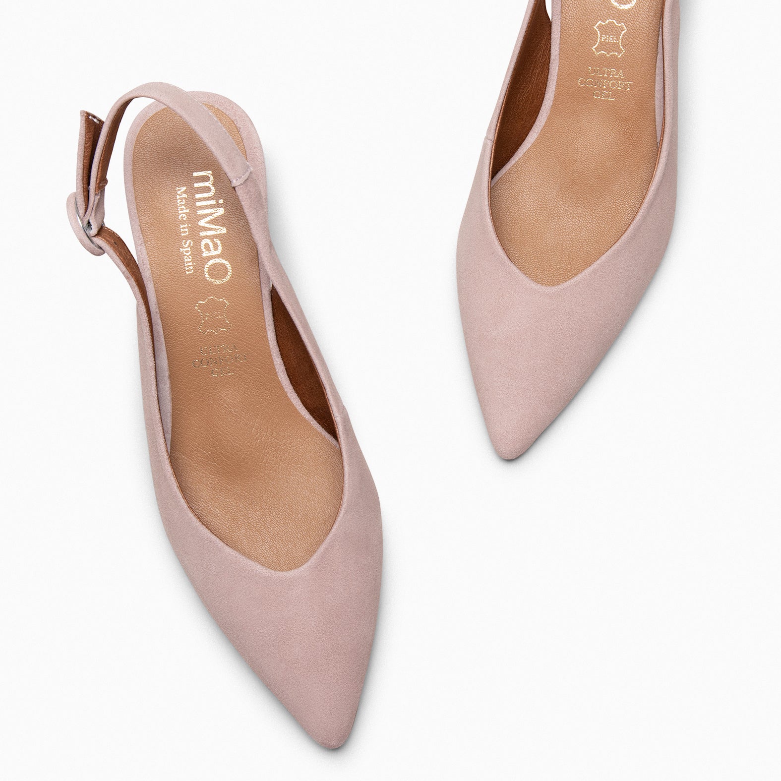 CARMEN – Slingbacks à petit talon kitten NUDE