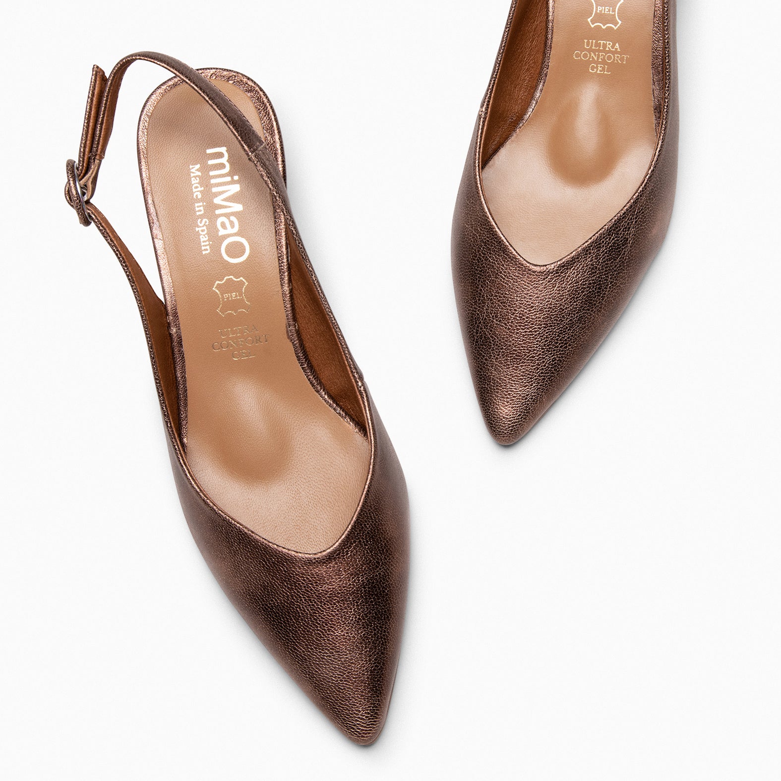 CARMEN – BRONZE low heel slingback