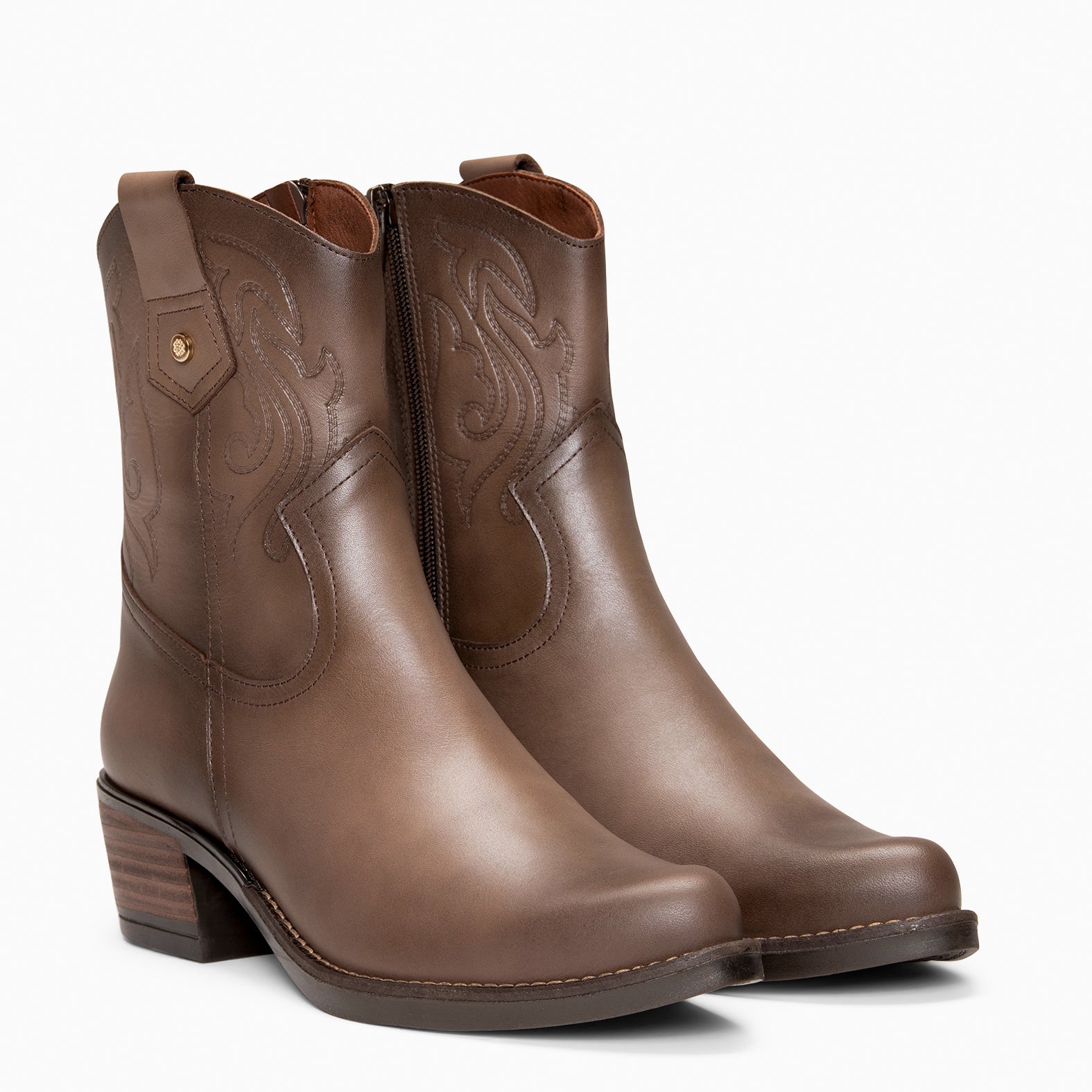 CYRUS - Botines cowboy TAUPE