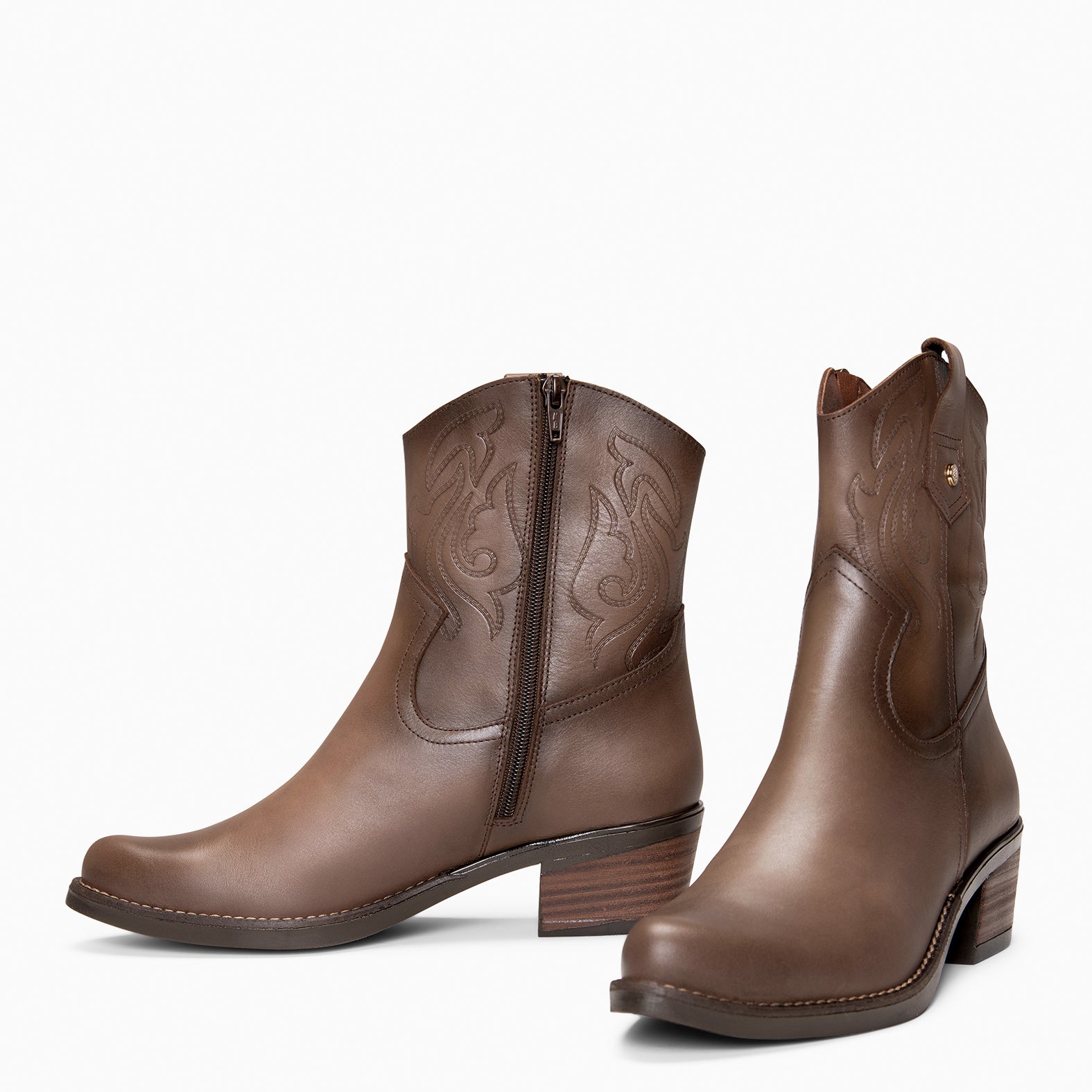 CYRUS - Botines cowboy TAUPE