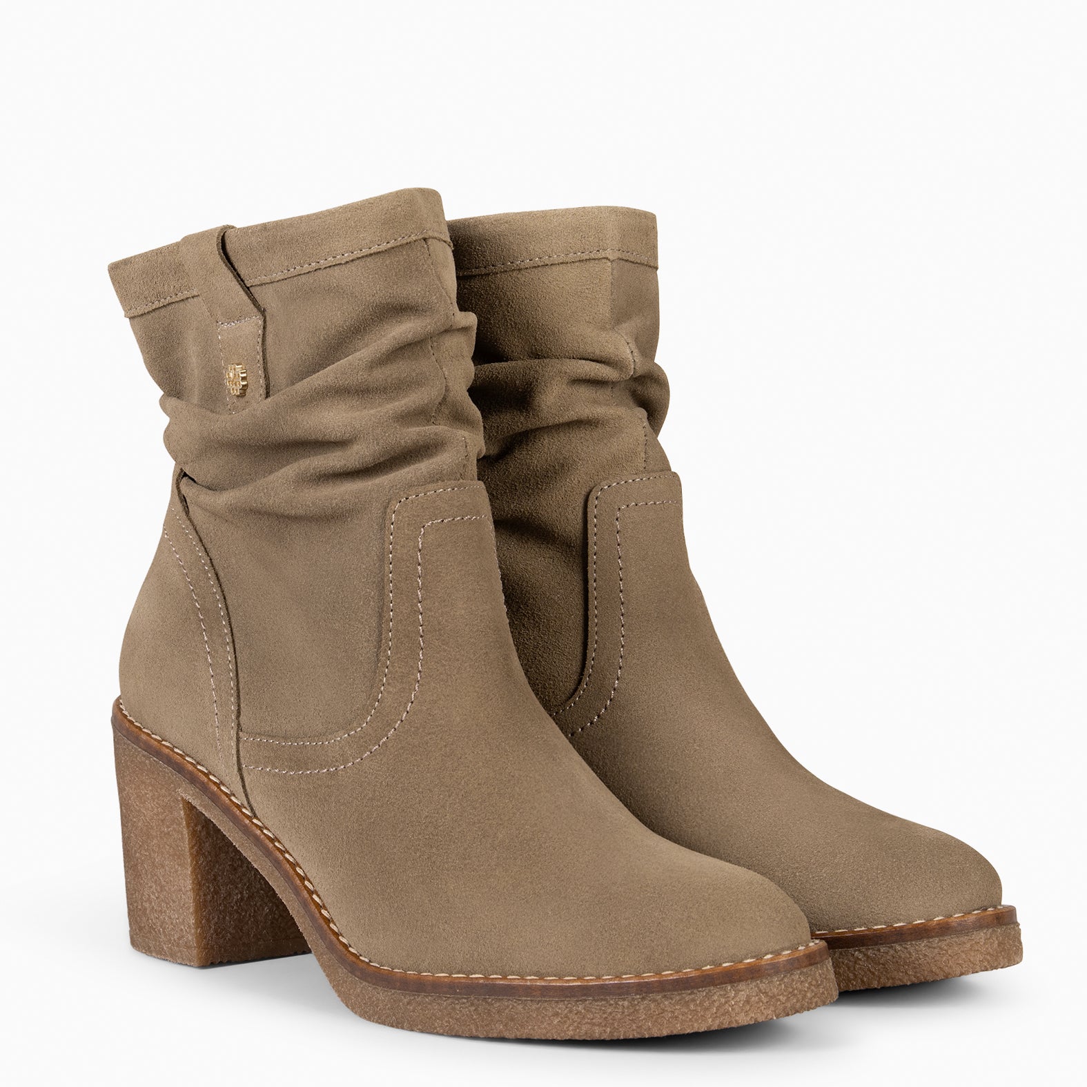 OREGON – Botines de tacón TAUPE