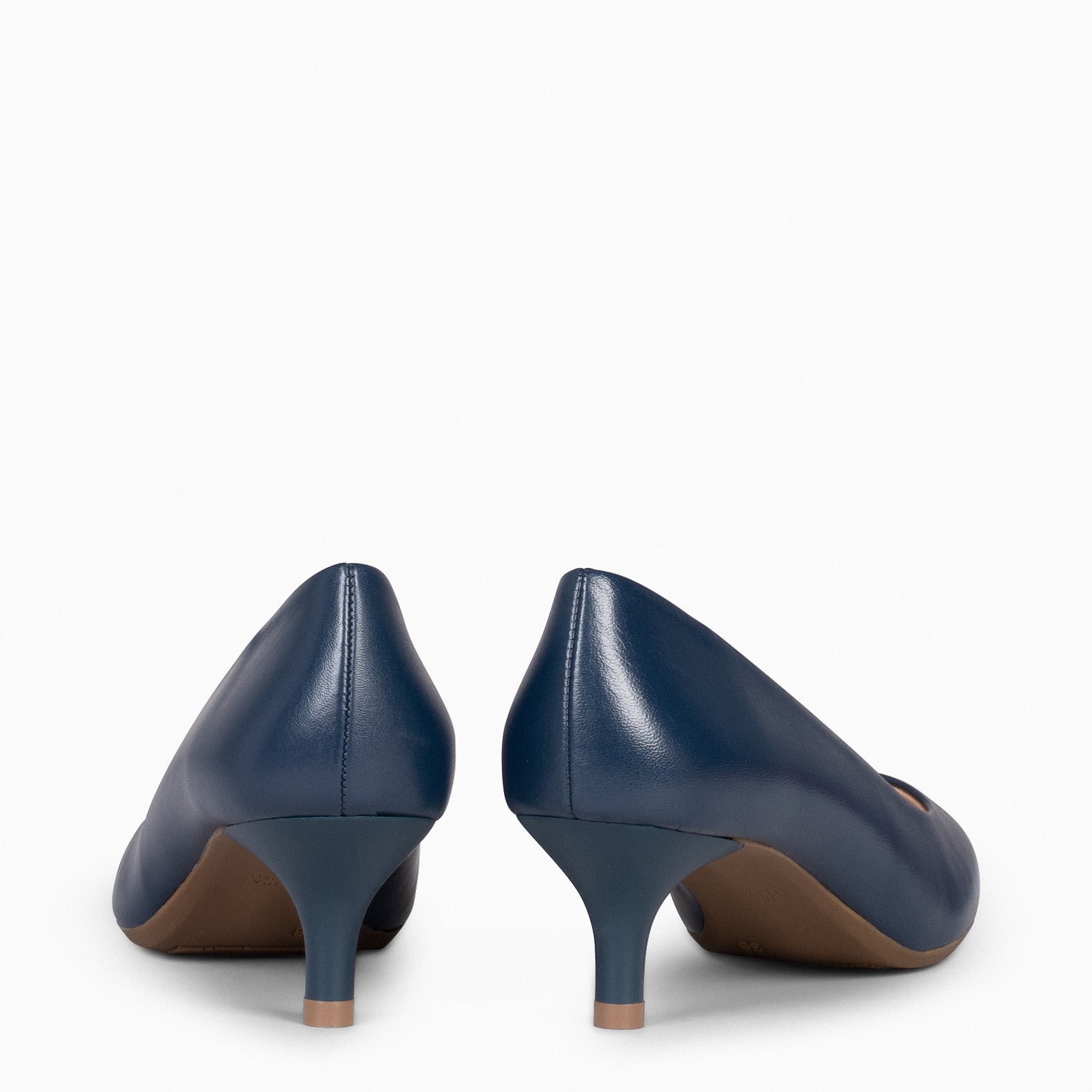 URBAN KITTEN – NAVY NAPPA LEATHER KITTEN HEELS