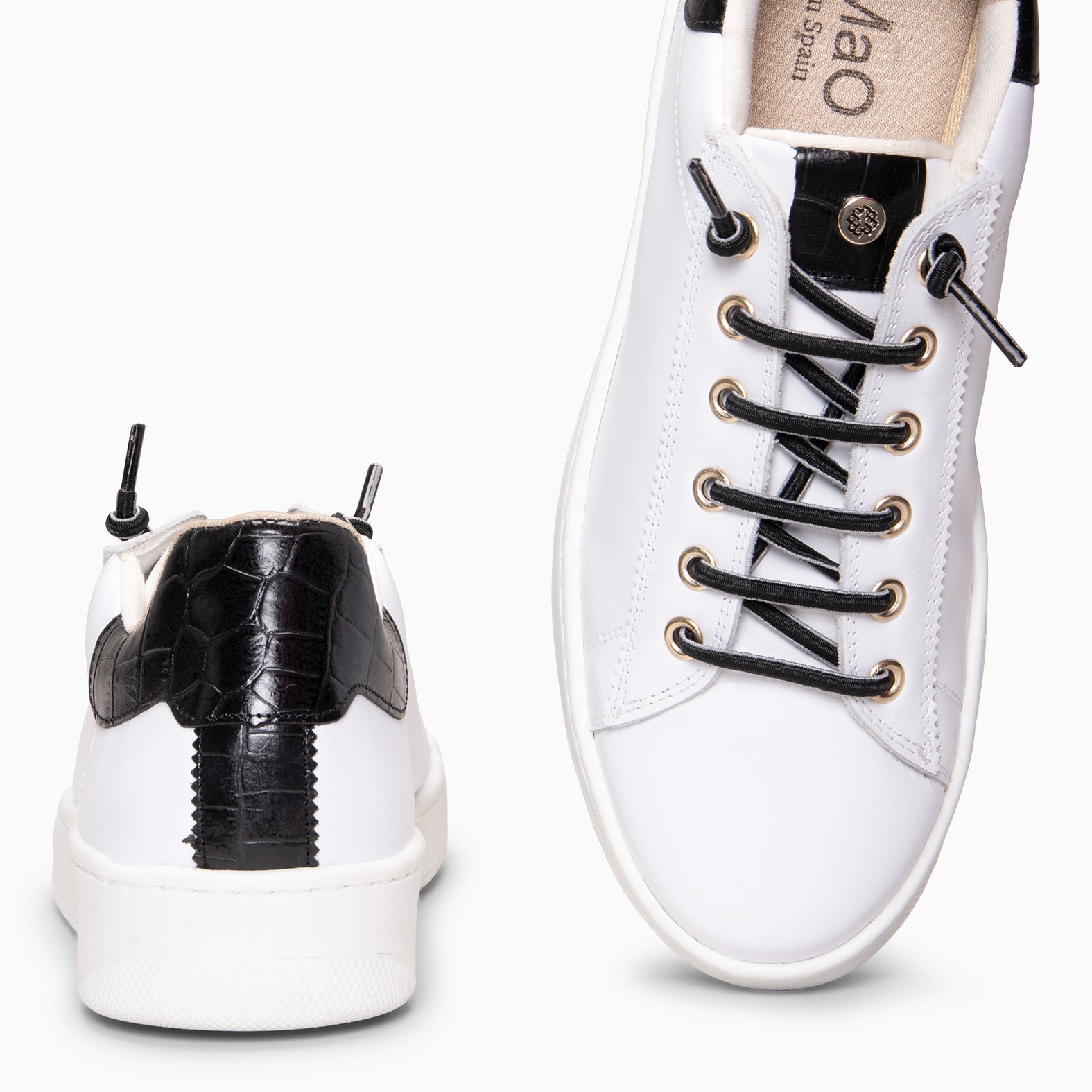 NANTES - Zapatillas Elegantes BLANCO NEGRO