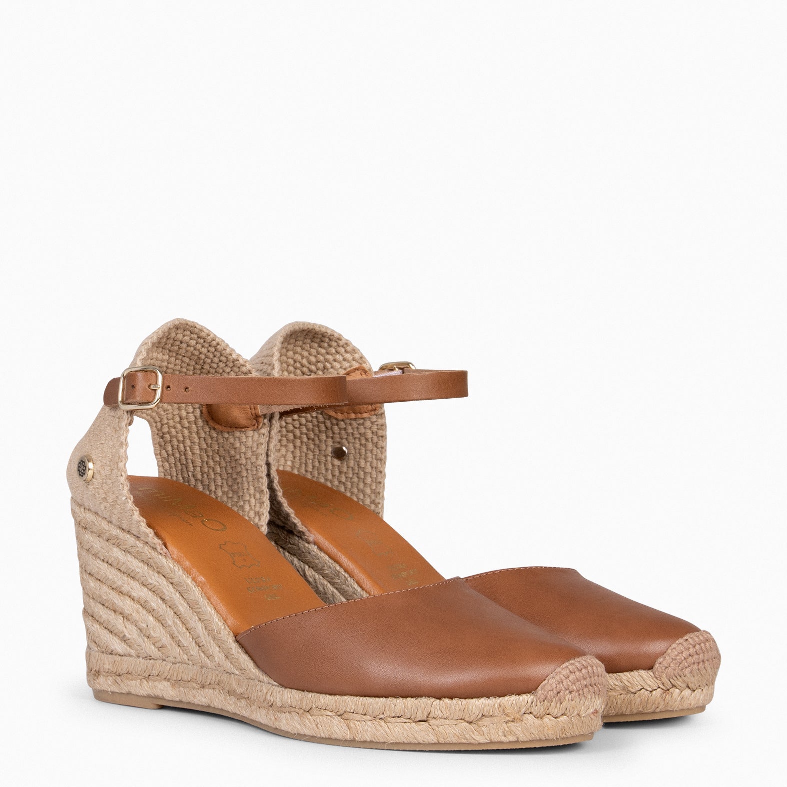 GIO - Cuñas de esparto altas CUERO