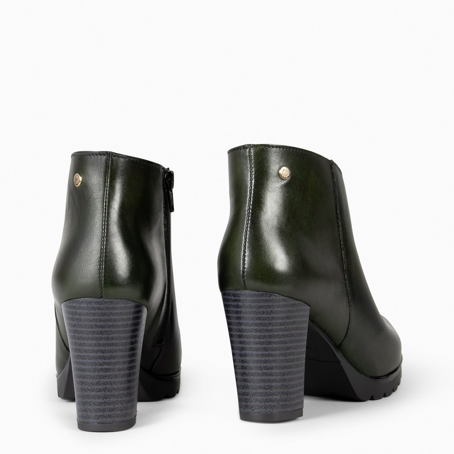 CLASSIC - Bottines pour femme à talon KAKI