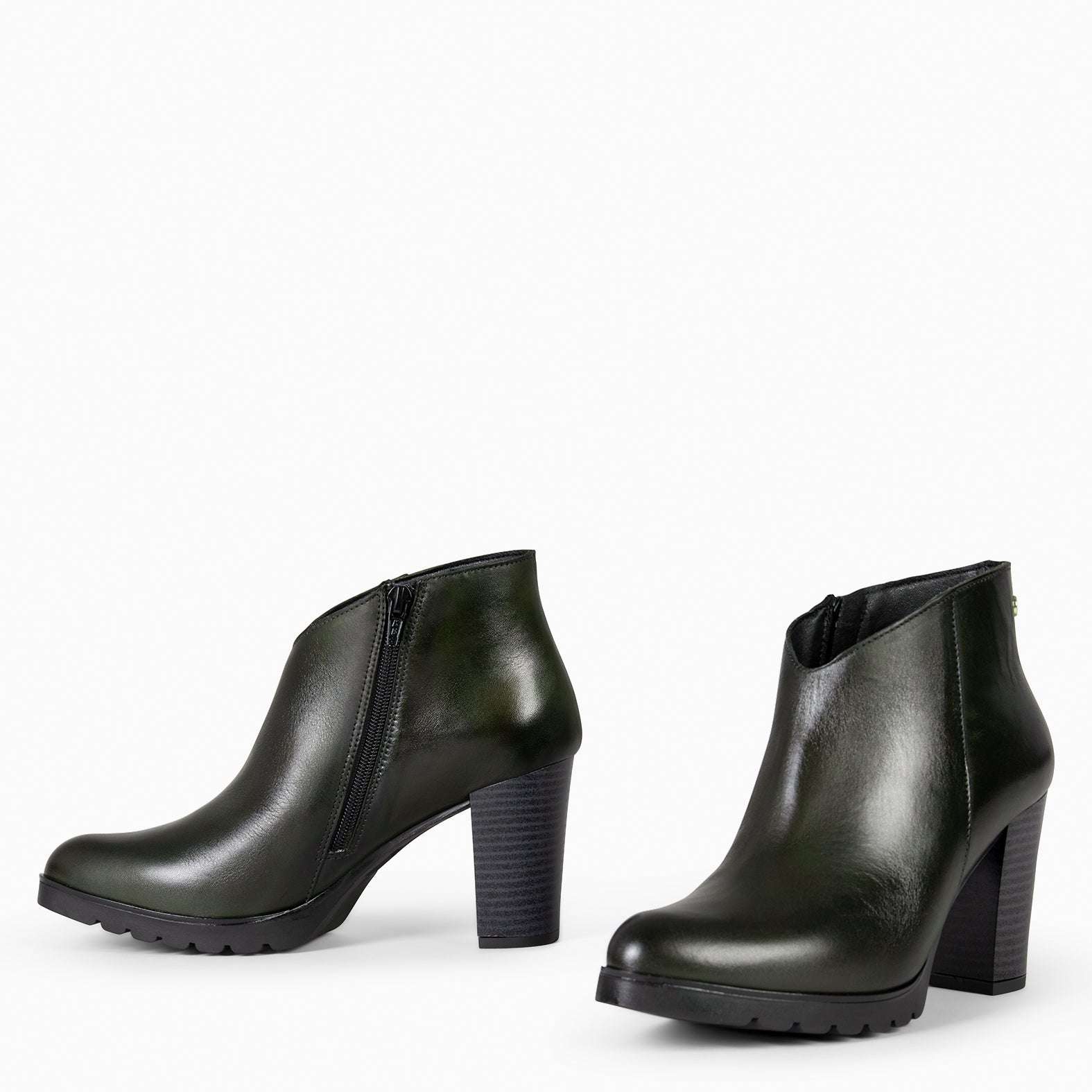 CLASSIC - Bottines pour femme à talon KAKI