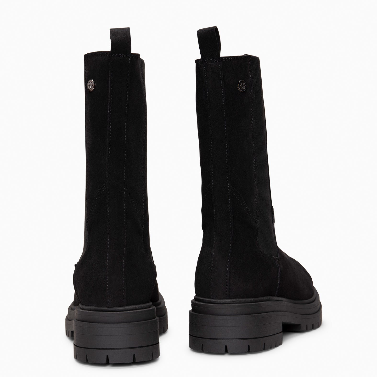 MARTE - Botines Chelsea con suela track NEGRO