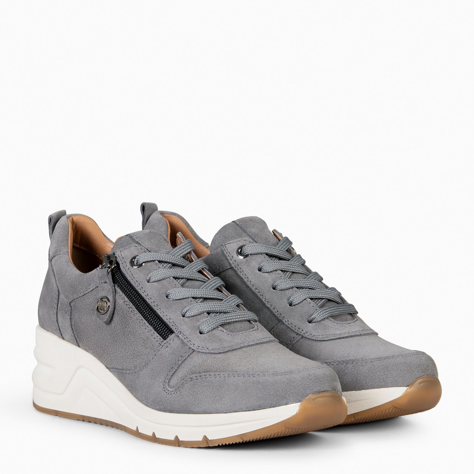 ARLES – Zapatillas deportivas con adorno cremallera GRIS