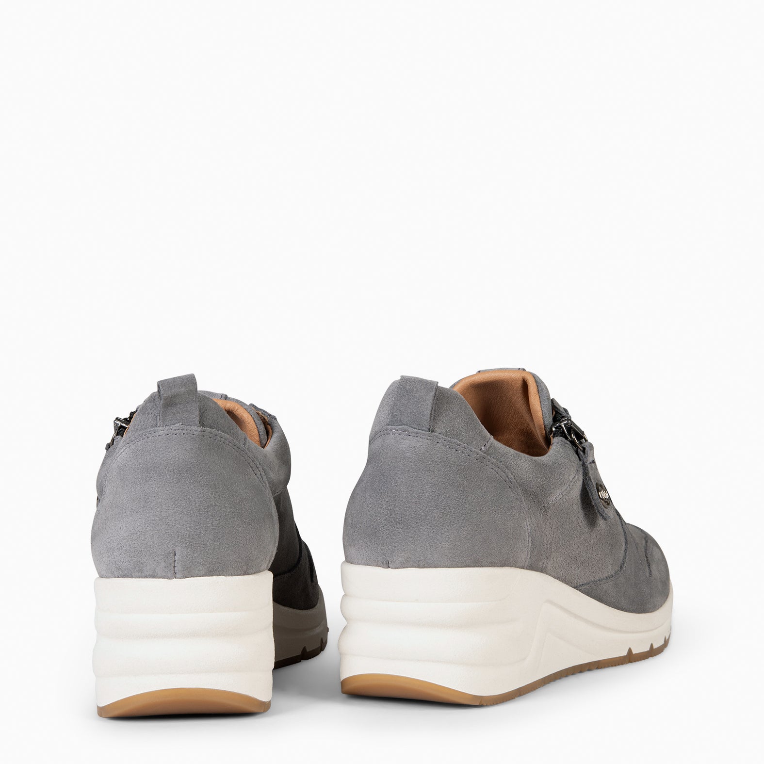 ARLES – Zapatillas deportivas con adorno cremallera GRIS