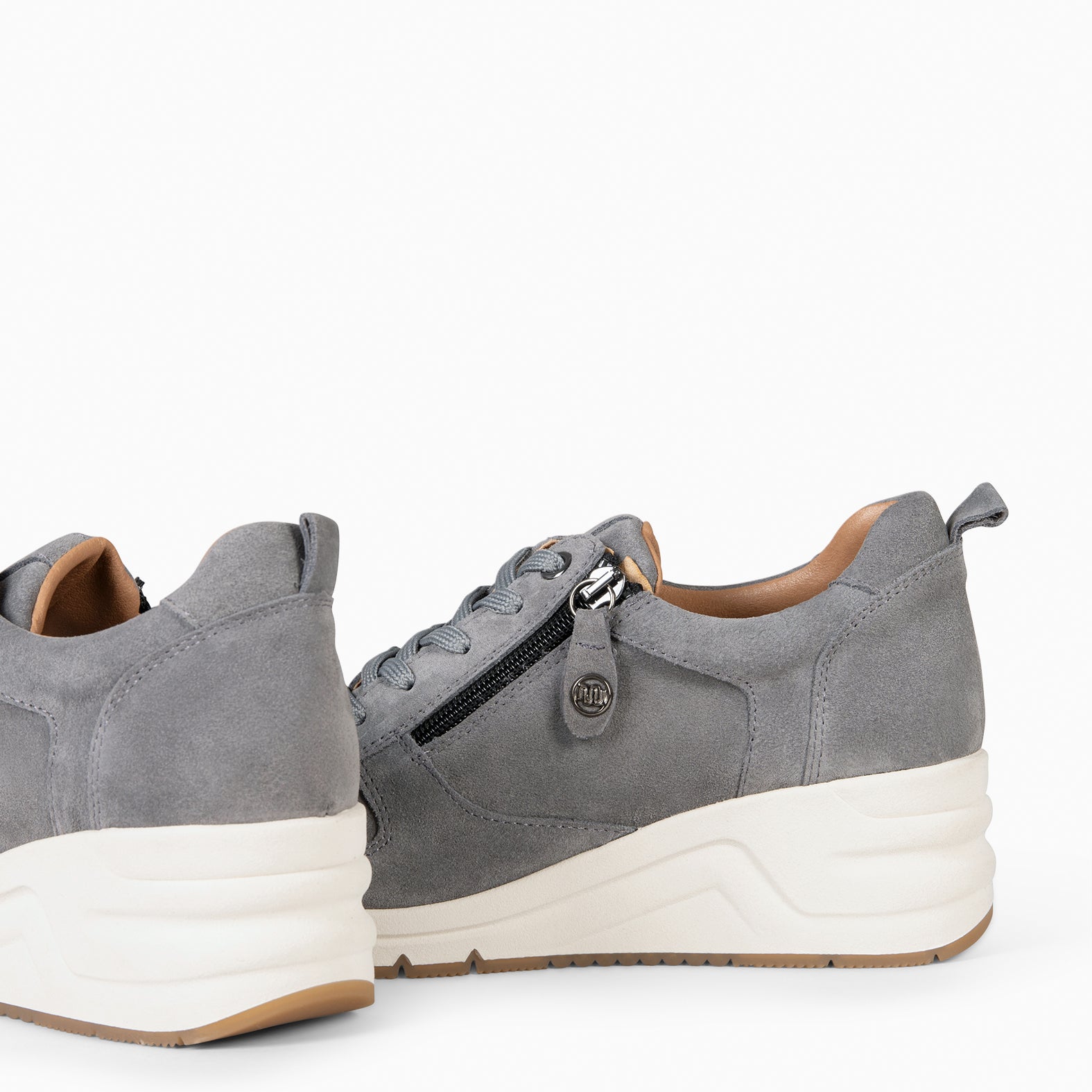 ARLES – Zapatillas deportivas con adorno cremallera GRIS