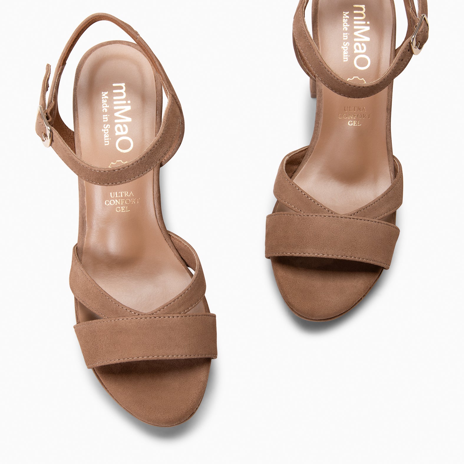 PARIS - TAUPE HIGH HEEL SANDAL WITH PLATFORM