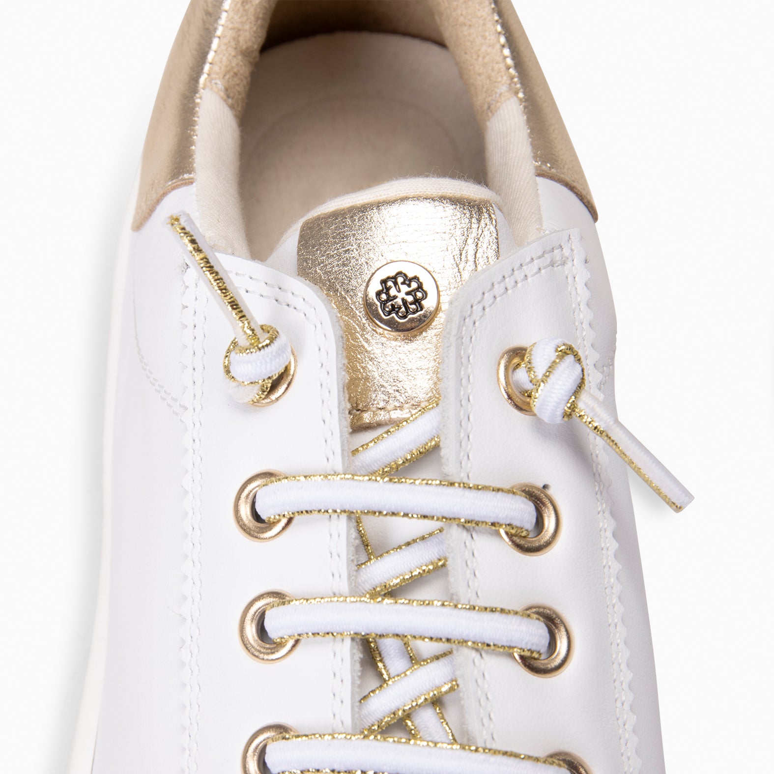 NANTES - Zapatillas Elegantes BLANCO ORO