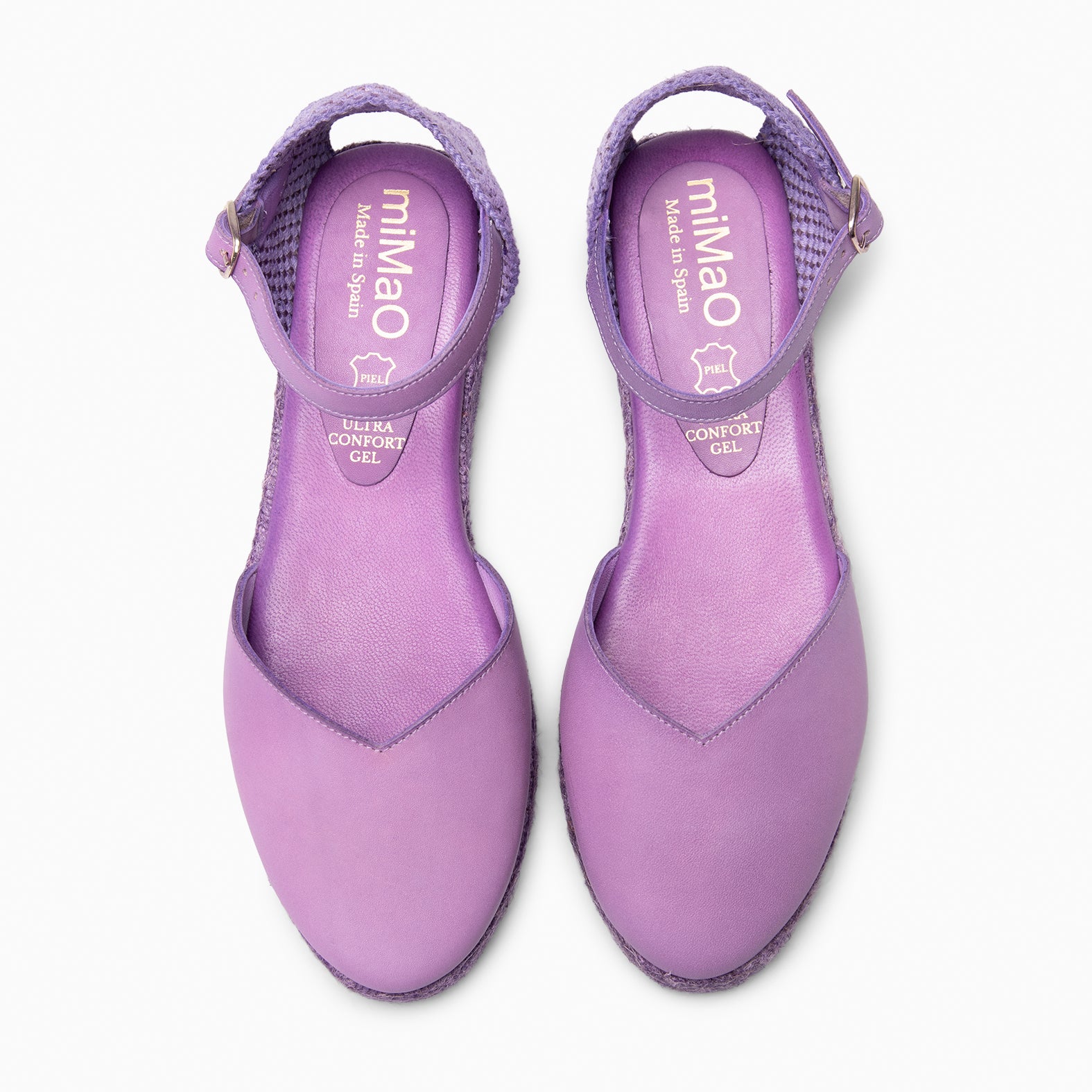 PRAVIA - Cuña de esparto con tintado natural VIOLETA