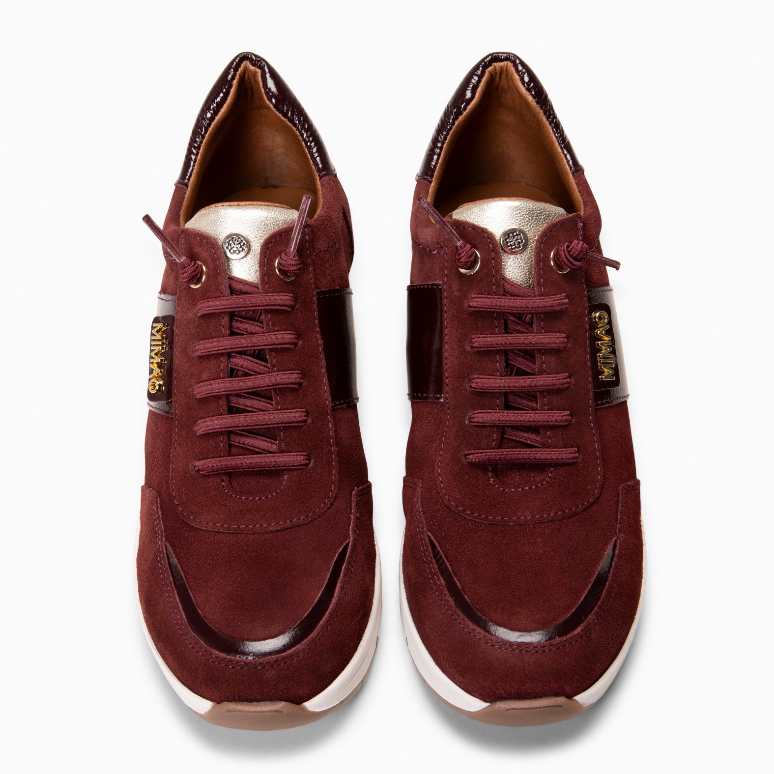 PAU - BURGUNDY Wedge sneakers