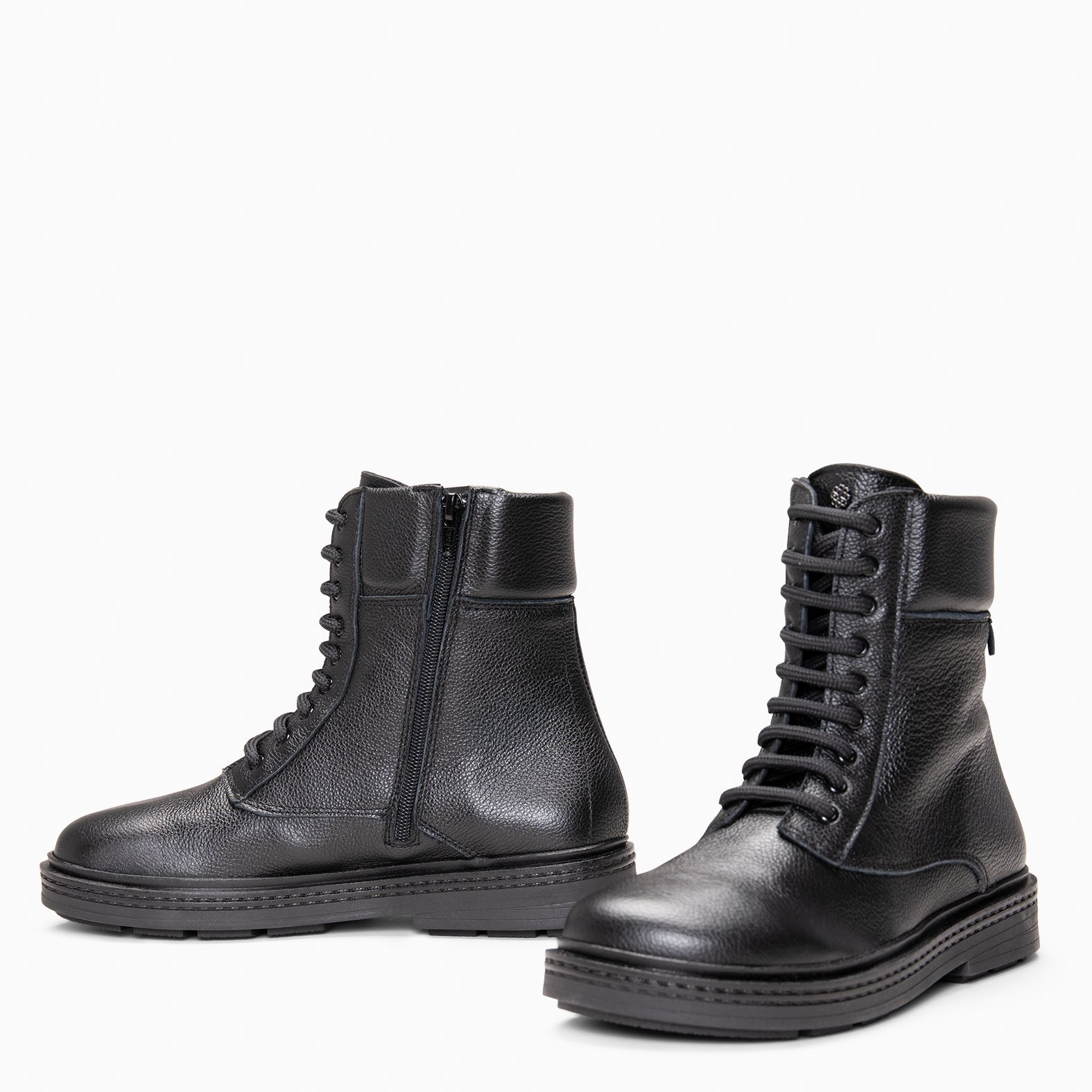 ALFA - Botines con cordones NEGRO