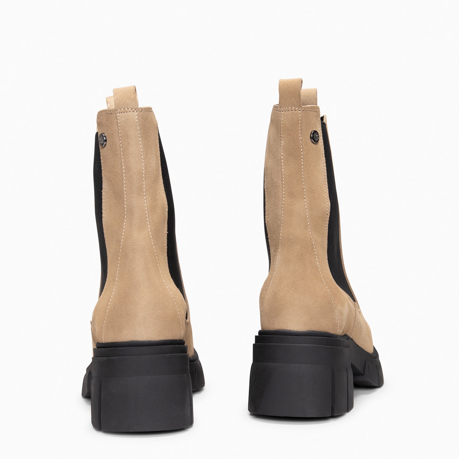 LUCIA - Botines Chelsea con plataforma BEIGE